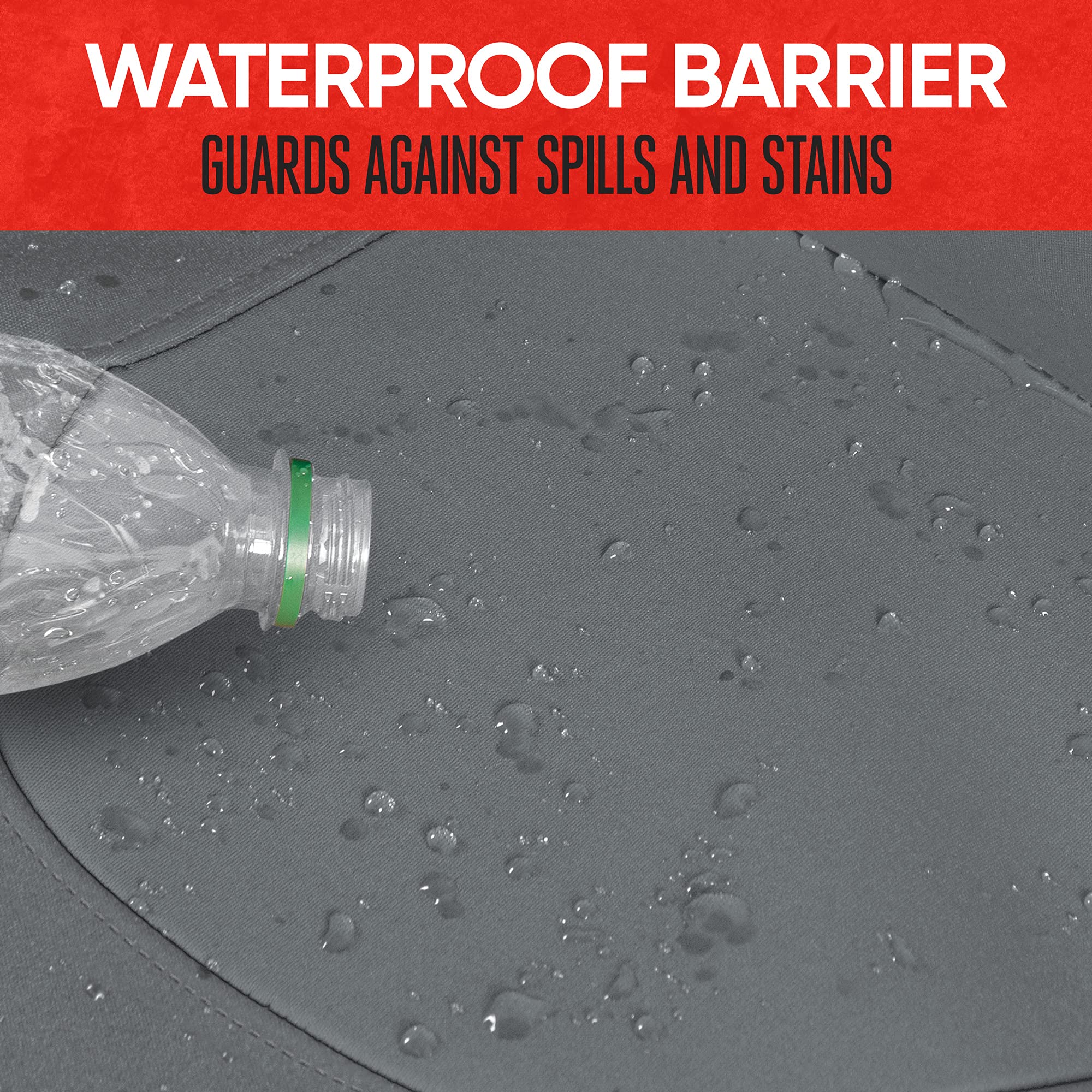 Motor Trend AquaShield Car Seat Covers for Front Seats, Solid Gray - Two-Tone Waterproof Seat Covers for Cars, Neoprene Front Seat Cover Set, Interior Covers for Auto Truck Van SUV