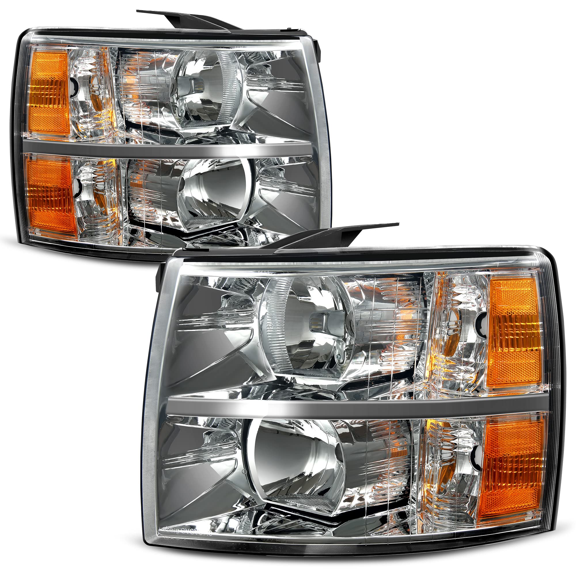 Autosaver88 Headlight Assembly Compatible With 2007-2013 Chevy Silverado 1500/2007-2014 Silverado 2500 Hd 3500 Hd Replacement He