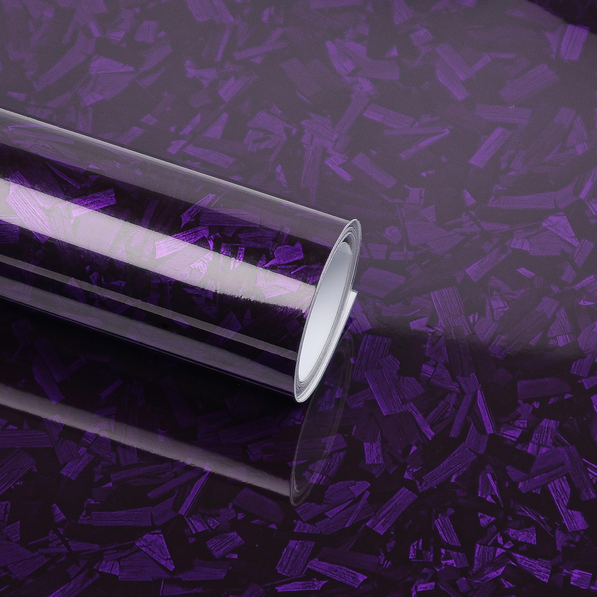 Lypumso Purple Forged Carbon Fiber Vinyl Wraps, Adhesive Wrap Vinyl Roll For Full Car Wraps, Auto Interior Stickers Sheets Films
