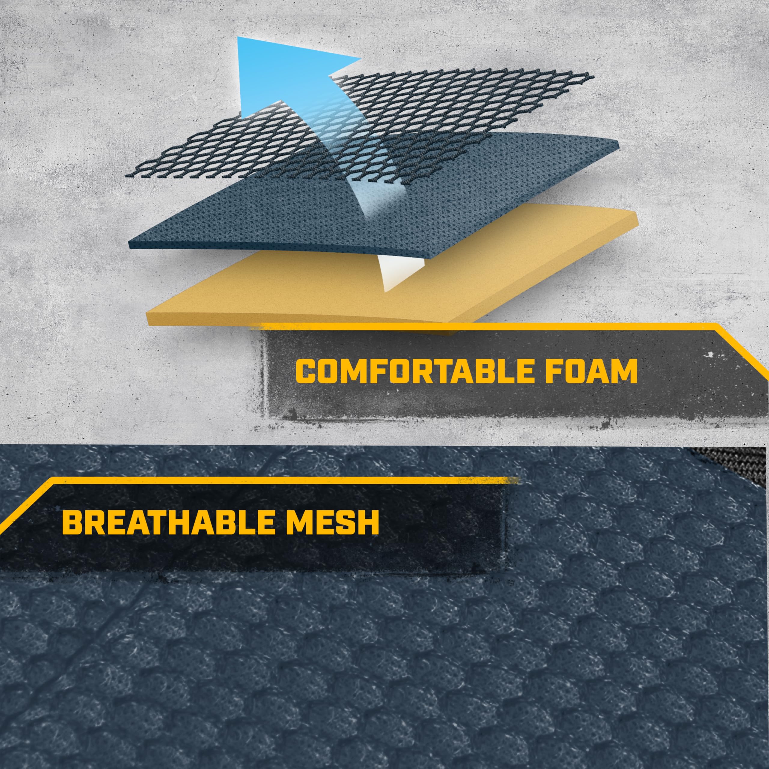 CAT Blue & Black Seat Covers for Cars, Trucks, & SUV - Set of (2) MeshFlex Car Seat Cover Front Seat Protectors - Airbag Compati