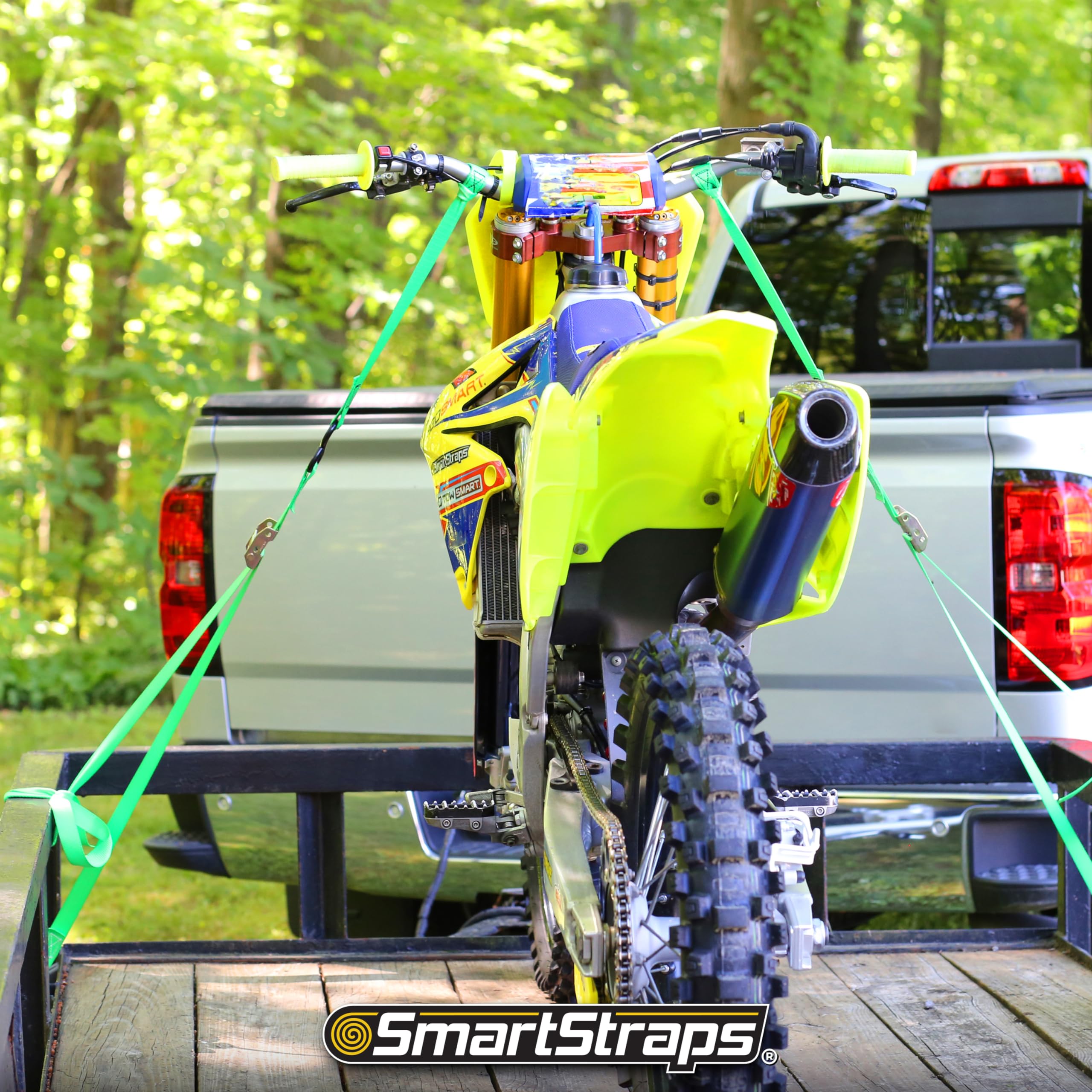 Smartstraps 6 Cambuckle Tie Down, 2 Pack - Standard Duty Tie-Down Ratchet Straps - 1,200Lb Break Strength, 400Lb Safe Work Load