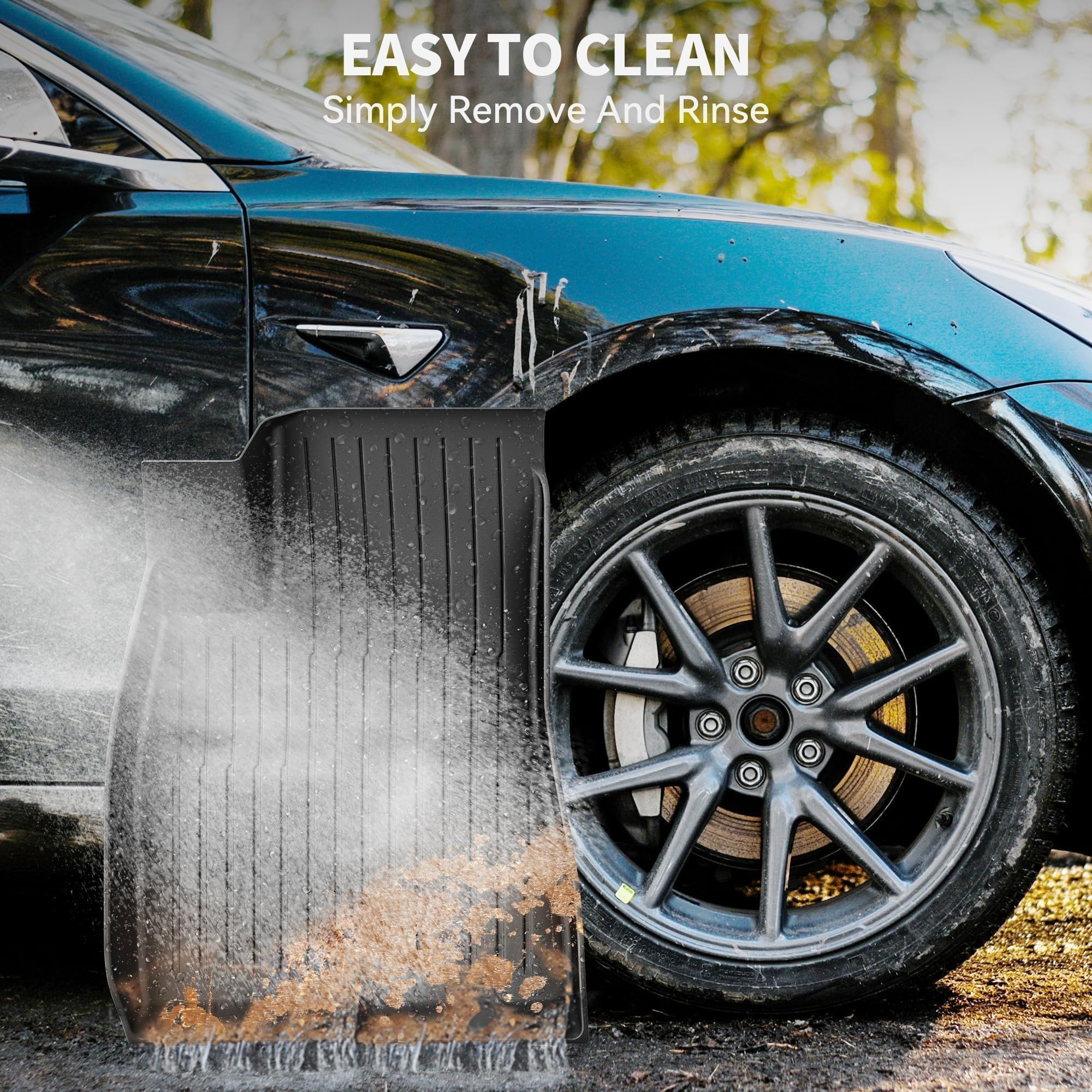 Yitamotor Floor Mats Compatible With 2025 2024 Tesla Model 3 Highland, Includes 2 Rows And Cargo Liner Set, Custom Fit Floor Lin