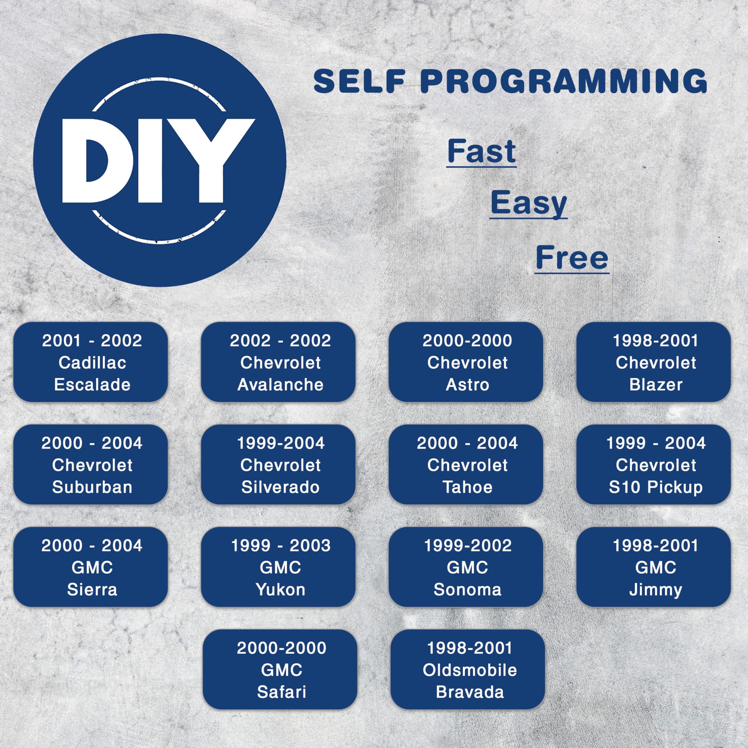 2 Keylessoption Replacement 3 Button Keyless Entry Remote Control Key Fob -Blue