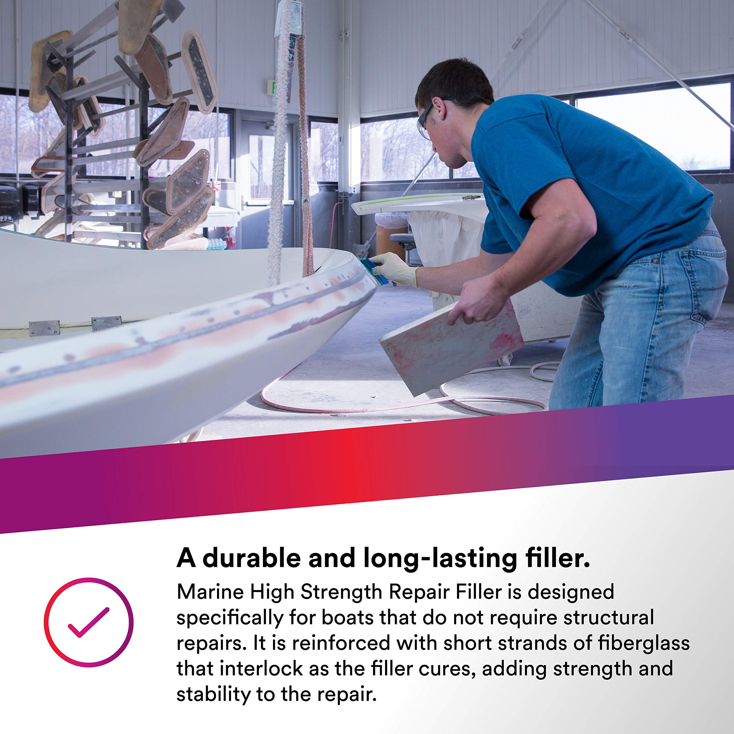 3M(Tm) Marine High Strength Repair Filler, 46014, 1 Gallon, 4 Per Case