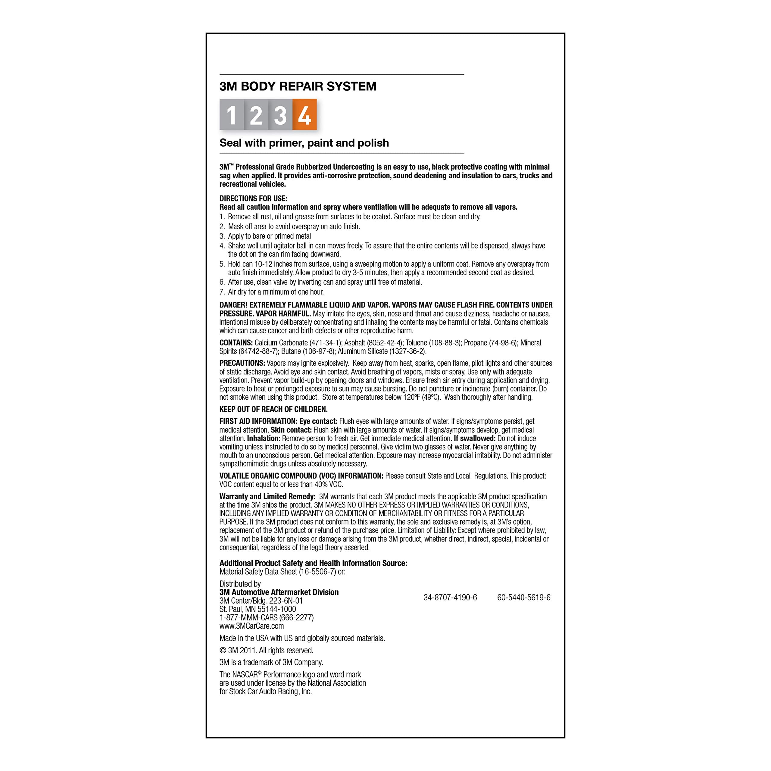 3M - 03584-6Pk Professional Grade Rubberized Undercoating, 03584, 16 Oz