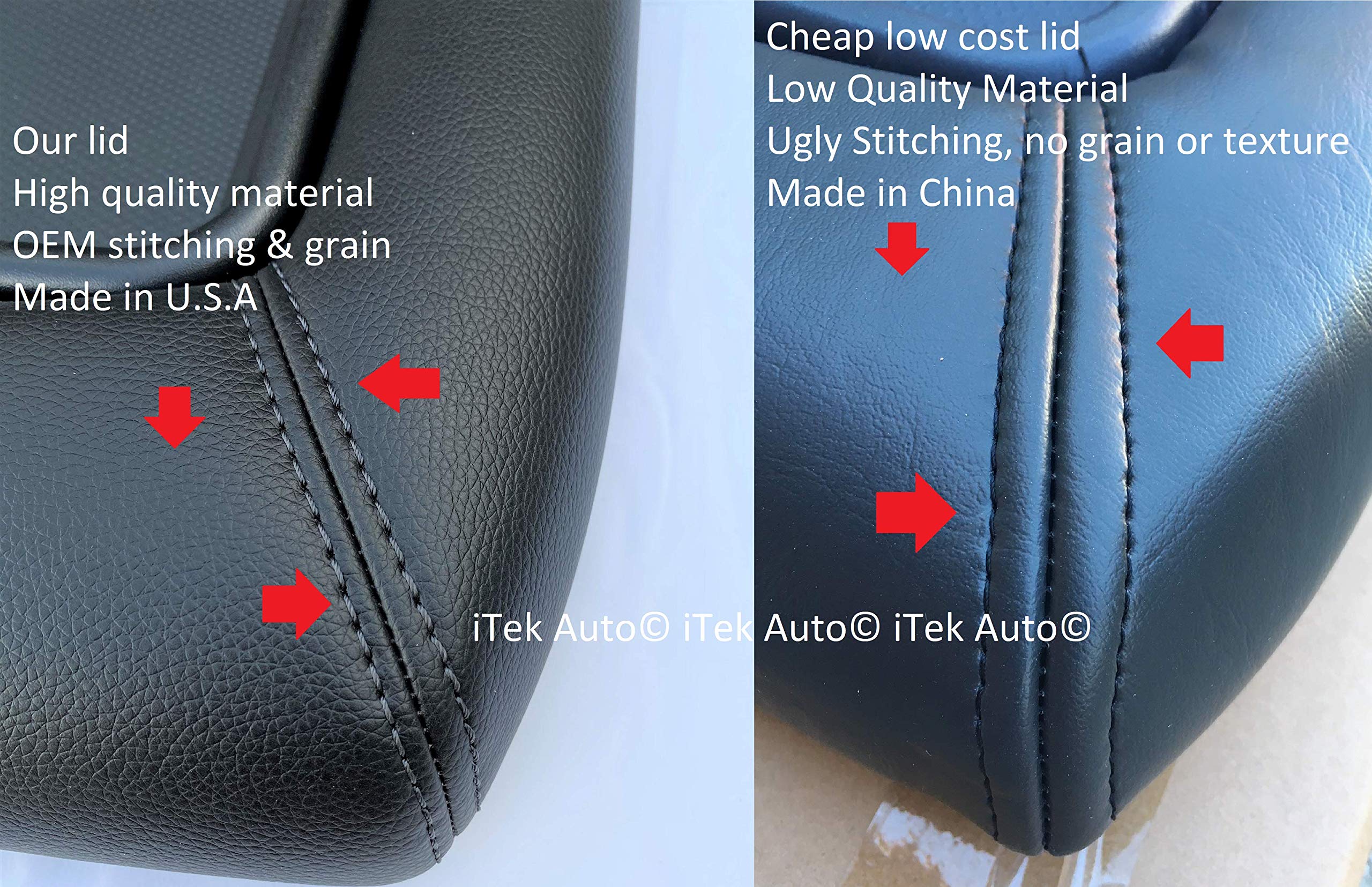 Itek Auto Center Console Storage Top Lid Armrest Replacement Kit Redesigned Dark Grey Fits 1999-2007 Silverado Sierra Tahoe Aval