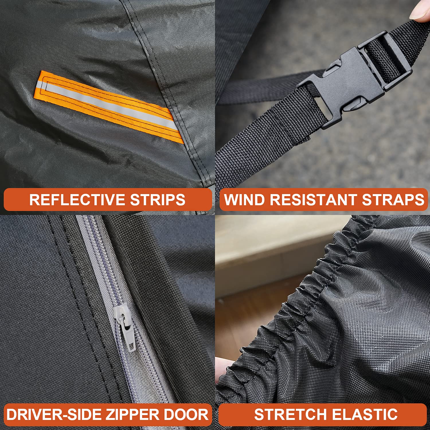 Kayme 7 Layers Heavy Duty Car Cover Waterproof All Weather, Outdoor Full Exterior Cover Fit For Toyota Corolla, Nissan Sentra, H