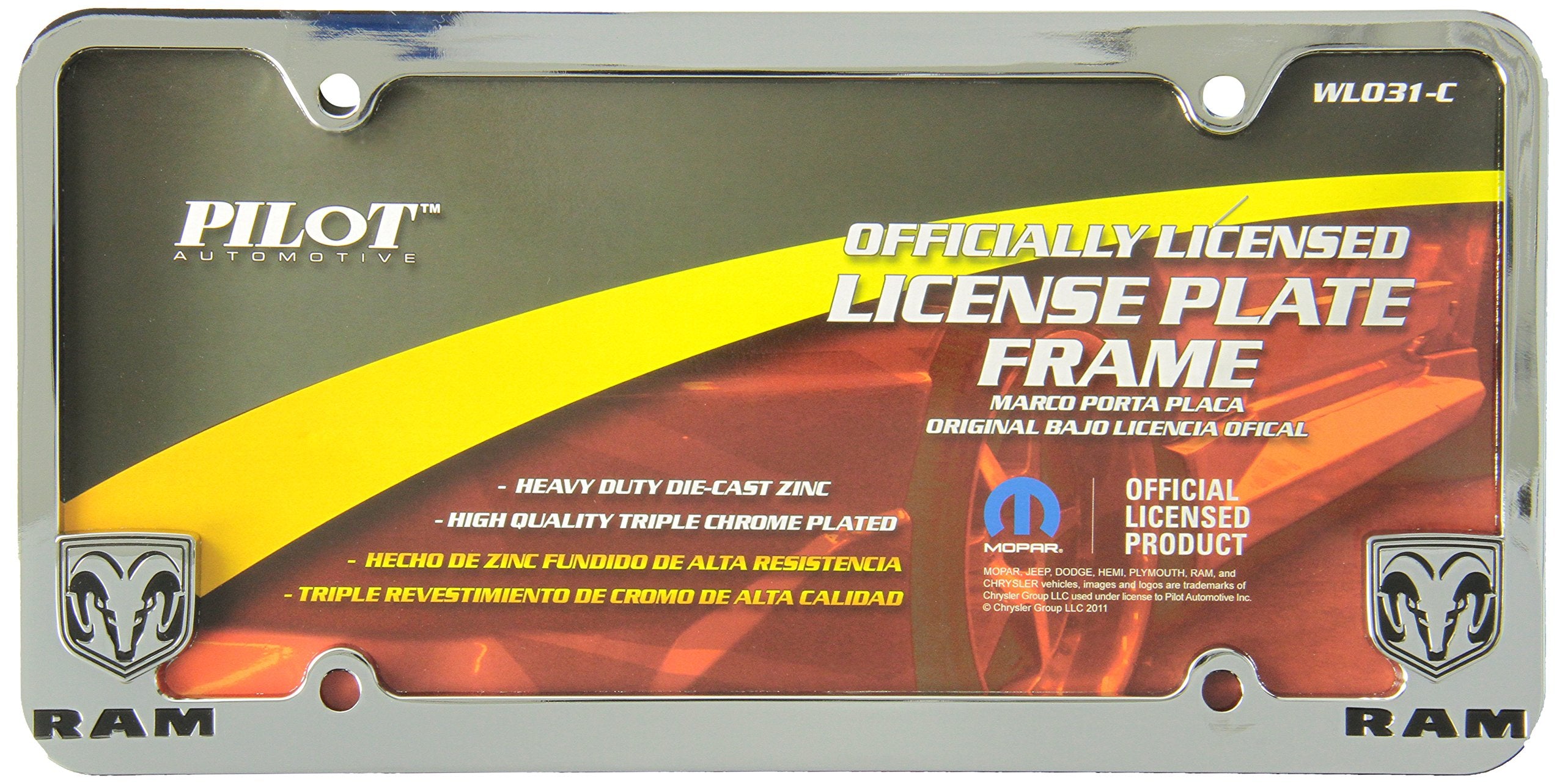 Bully Wl031-C Chrome Dodge License Plate Frame Holder Front Or Back Bumper Shows Car Tags - Exterior Accessories For Trucks, Car