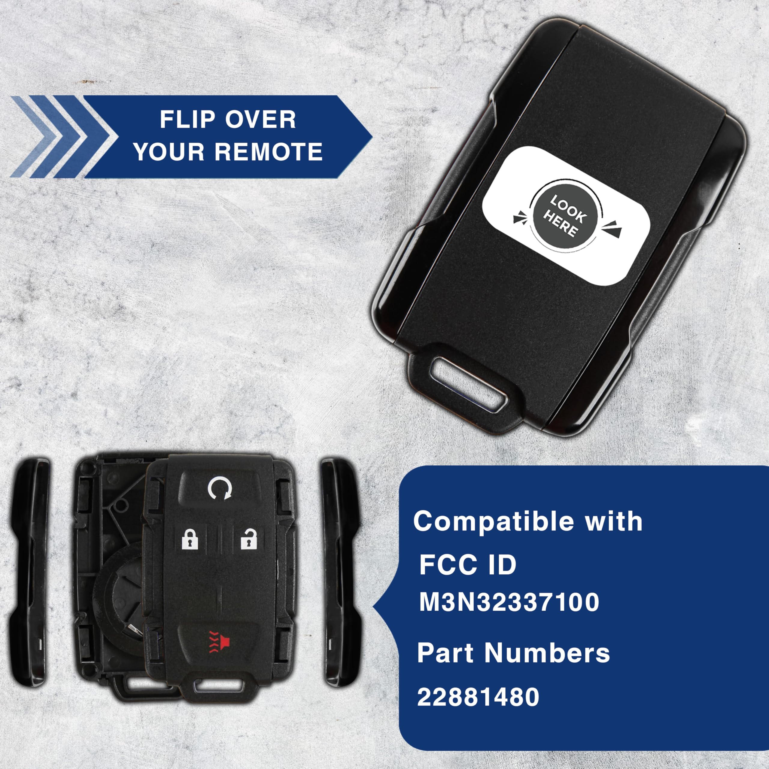 Keylessoption Keyless Entry Remote Control Car Key Fob Case Shell Button Pad Outer Cover For M3N-32337100