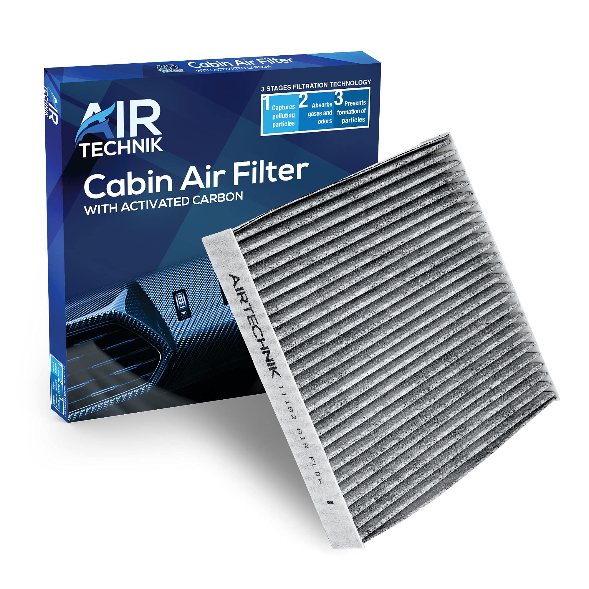 Airtechnik Cf11182 Cabin Air Filter W/Activated Carbon | Fits Select 2011-2025 Vehicles Acura Integra Mdx, Rdx, Tlx, Honda Civic