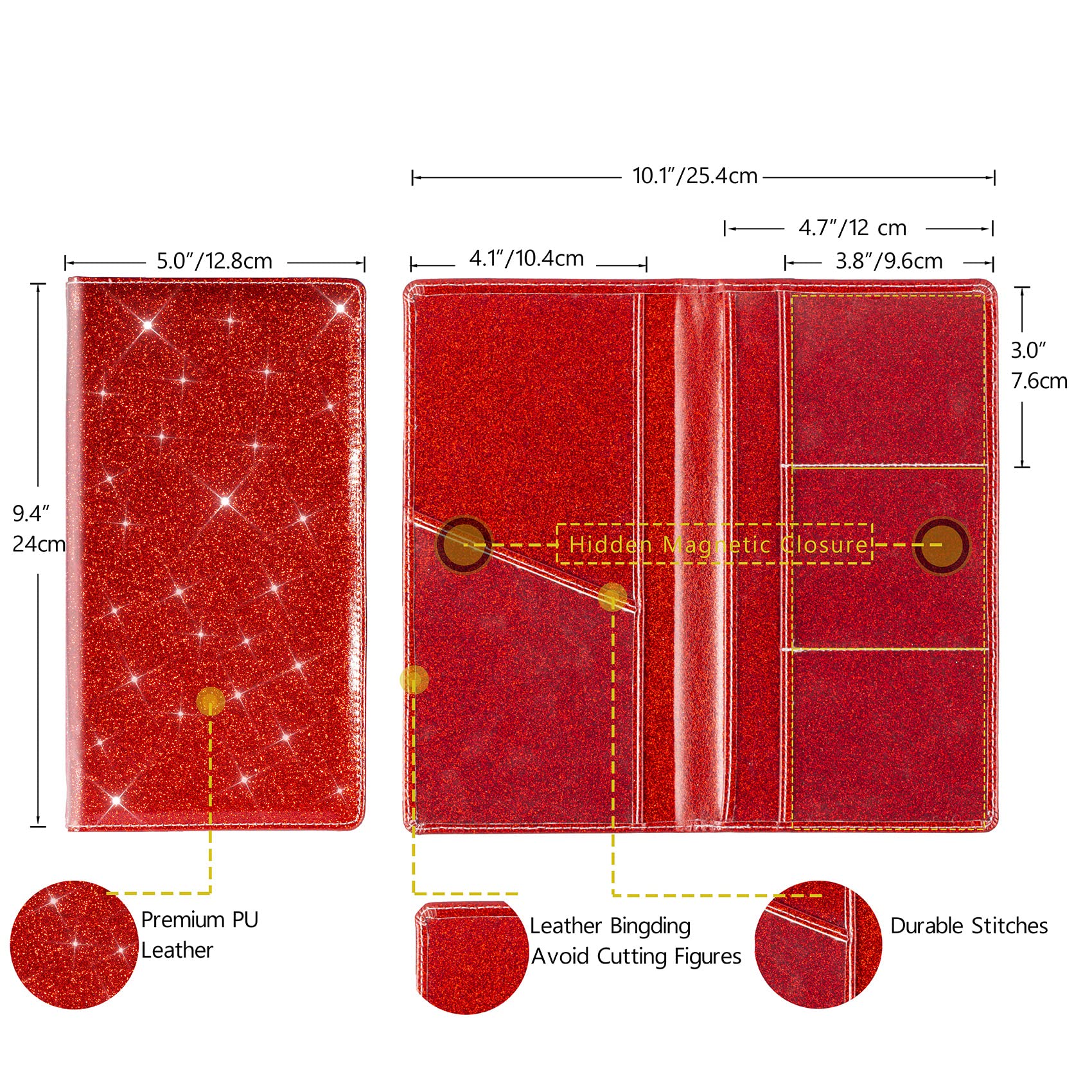 Toursuit Car Registration And Insurance Card Holder, Vehicle License Document Glove Box Compartment Organizer, Interior Car Acce