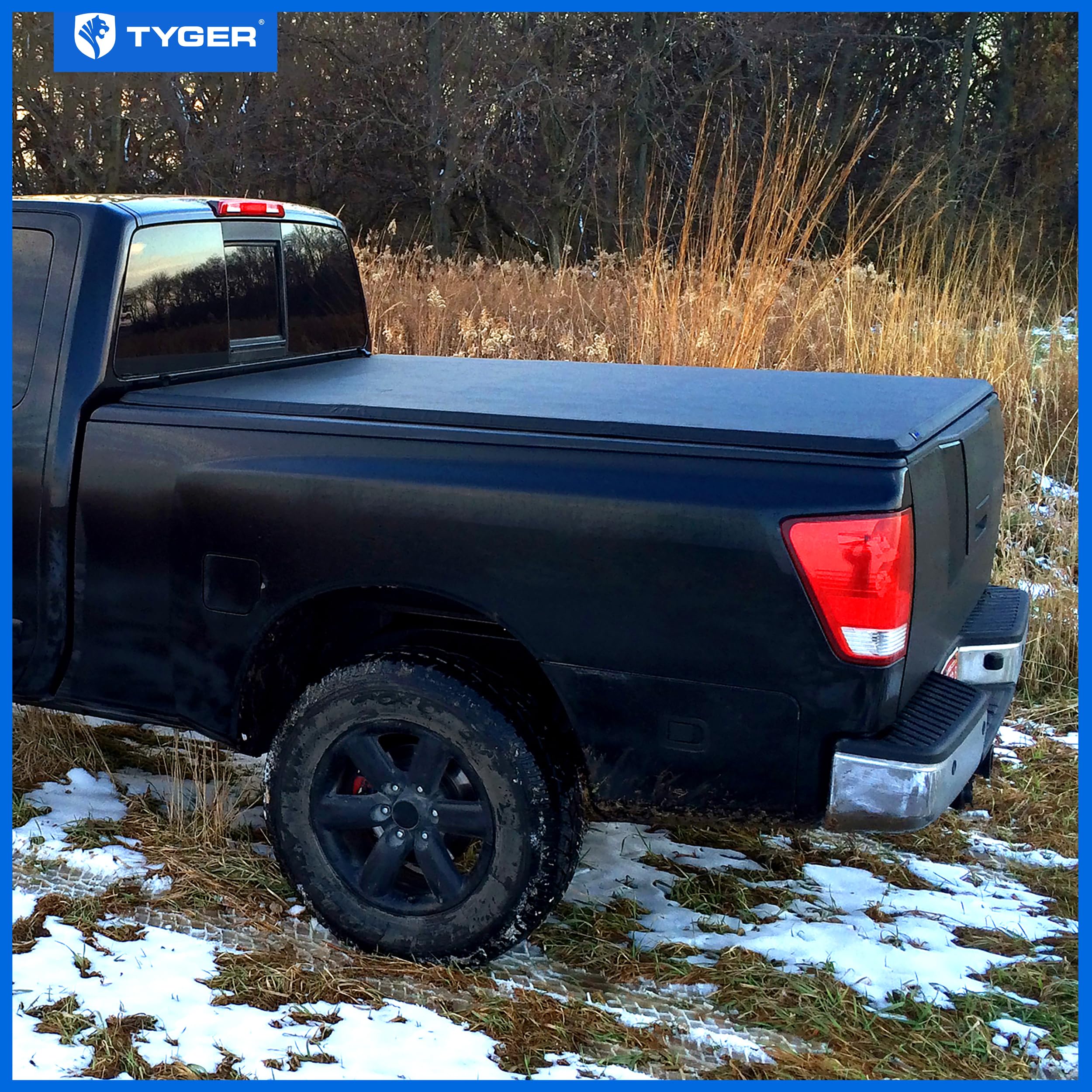 Tyger Auto T3 Soft Tri-Fold Truck Bed Tonneau Cover Compatible With 2004-2015 Nissan Titan Without Titan Box | Fleetside 6.5' Be
