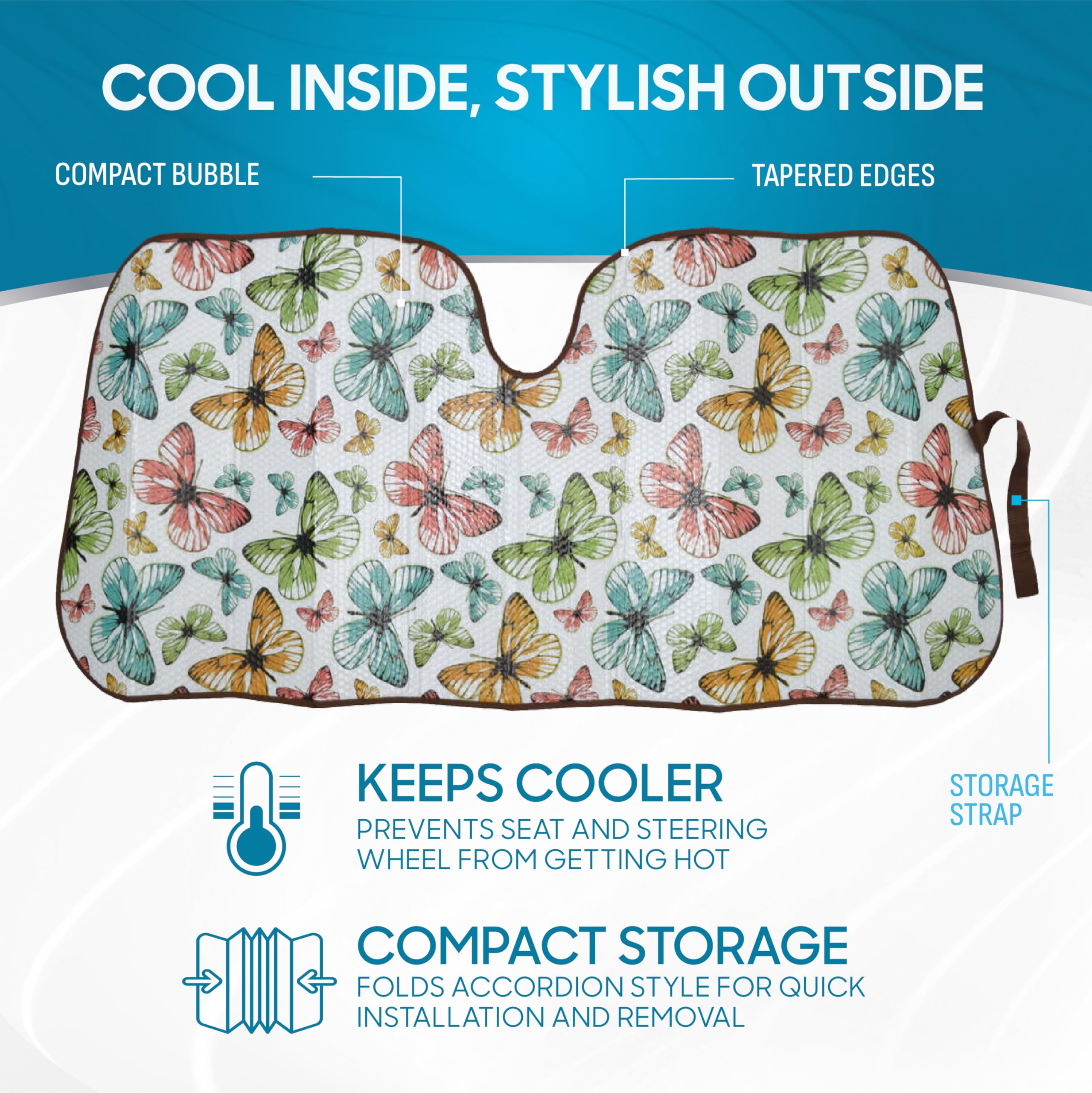 Bdk Car Windshield Sun Shade Cover Foldable Accordion Front Windshield Sun Shade For Suv Car Sun Shade Windshield Cover Sun Shad