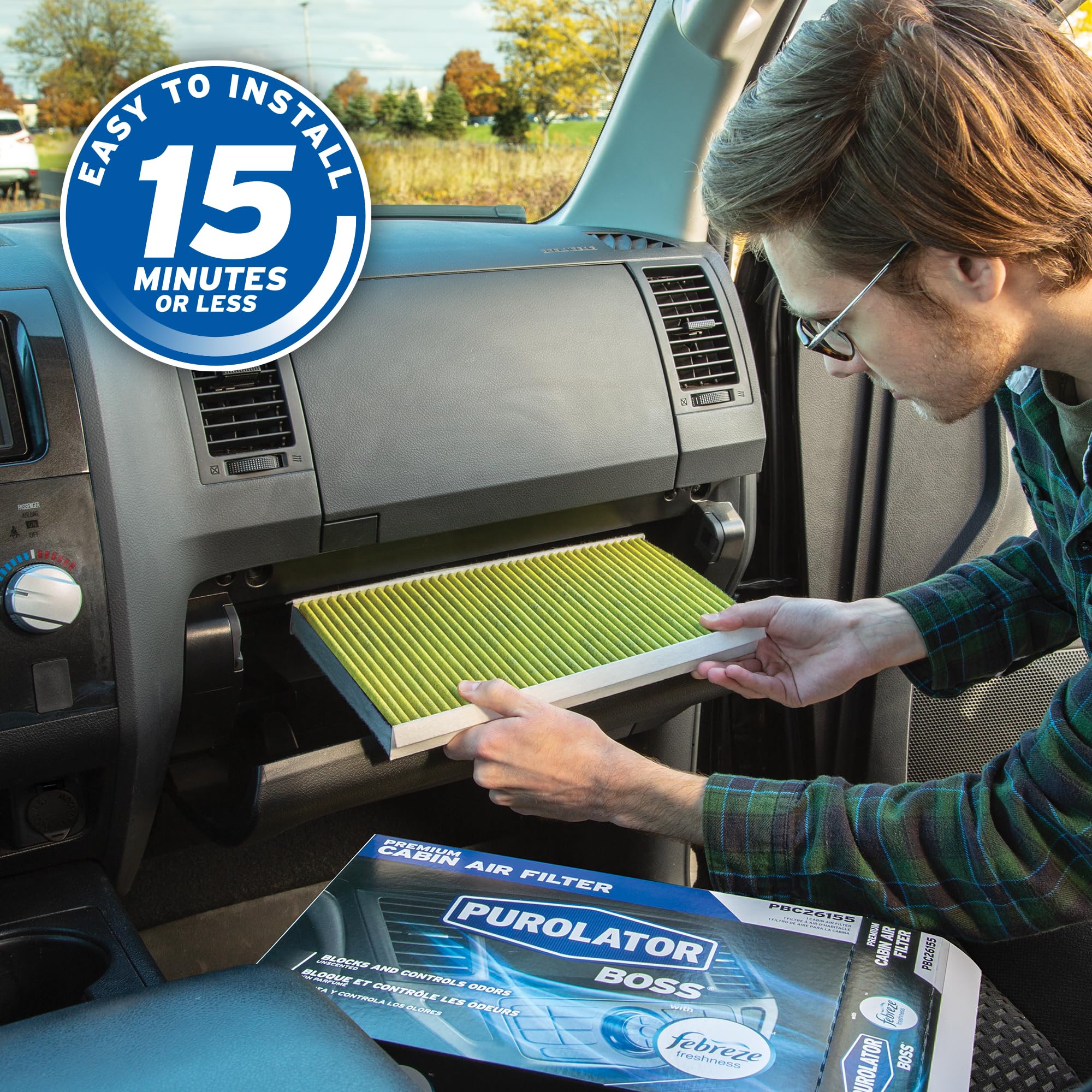 Purolator PBC38173 PurolatorBOSS Premium Cabin Air Filter with Febreze Freshness fits Select Chevrolet, GMC, Cadillac, 1 Count (