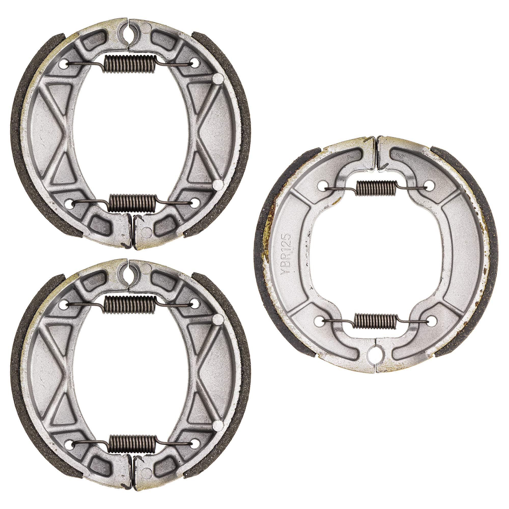 NICHE Brake Shoe Set for Yamaha Raptor 50 Grizzly 125 4BEW253E00 3FAW253A00 Complete SemiMetallic