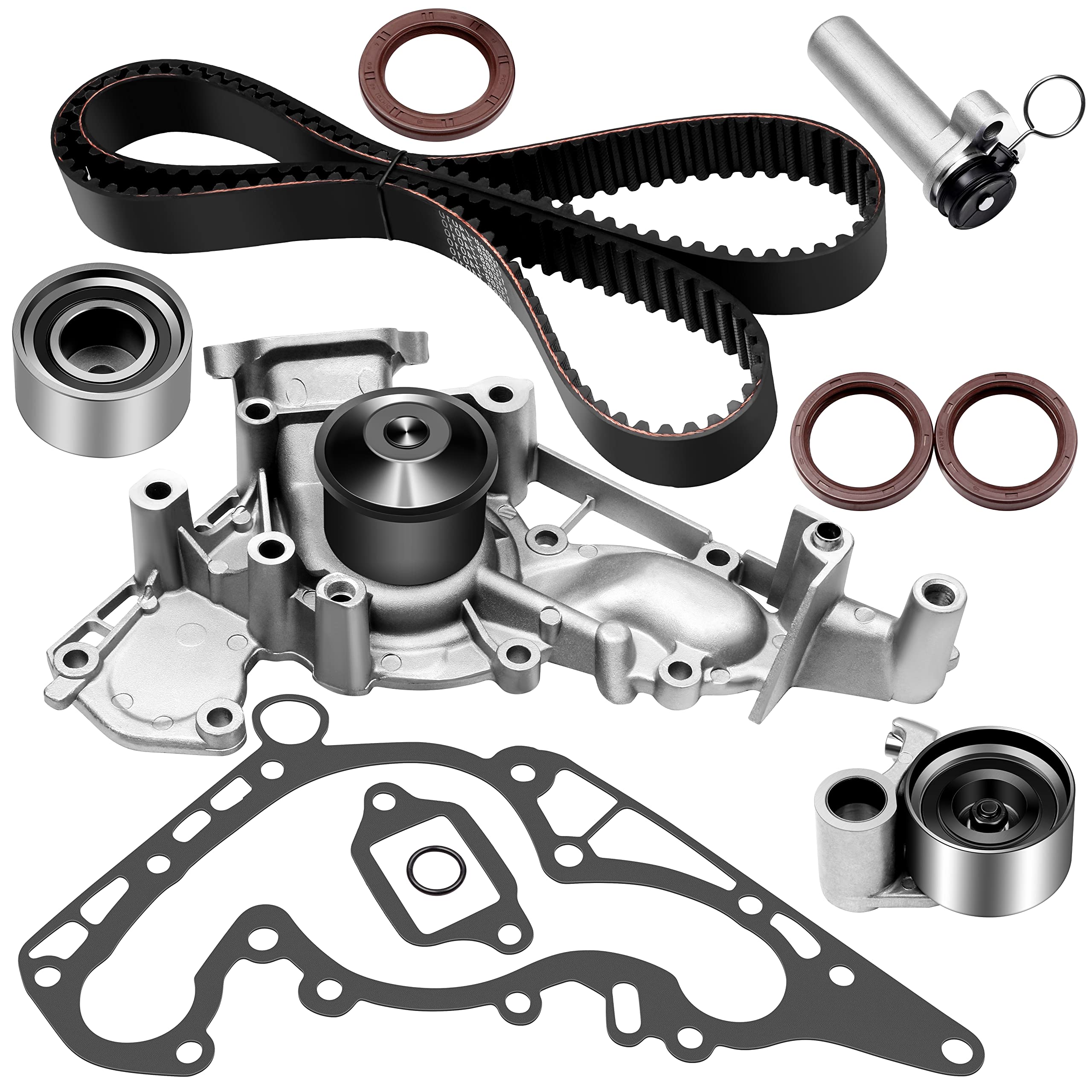 SCITOO Engine Timing Belt Kit Fits for 13568-59045 13503-0F010 13505-50022 TS26190 ITM190 TBK190 WPT-800 WPTO036 16100-50023-83 