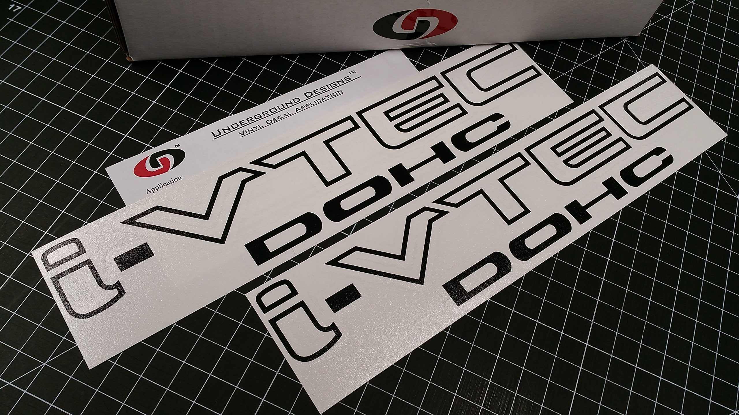Aftermarket I VTEC DOHC 12&quot; (Pair X2) Vinyl Decal Sticker Select Color (Gloss Black)