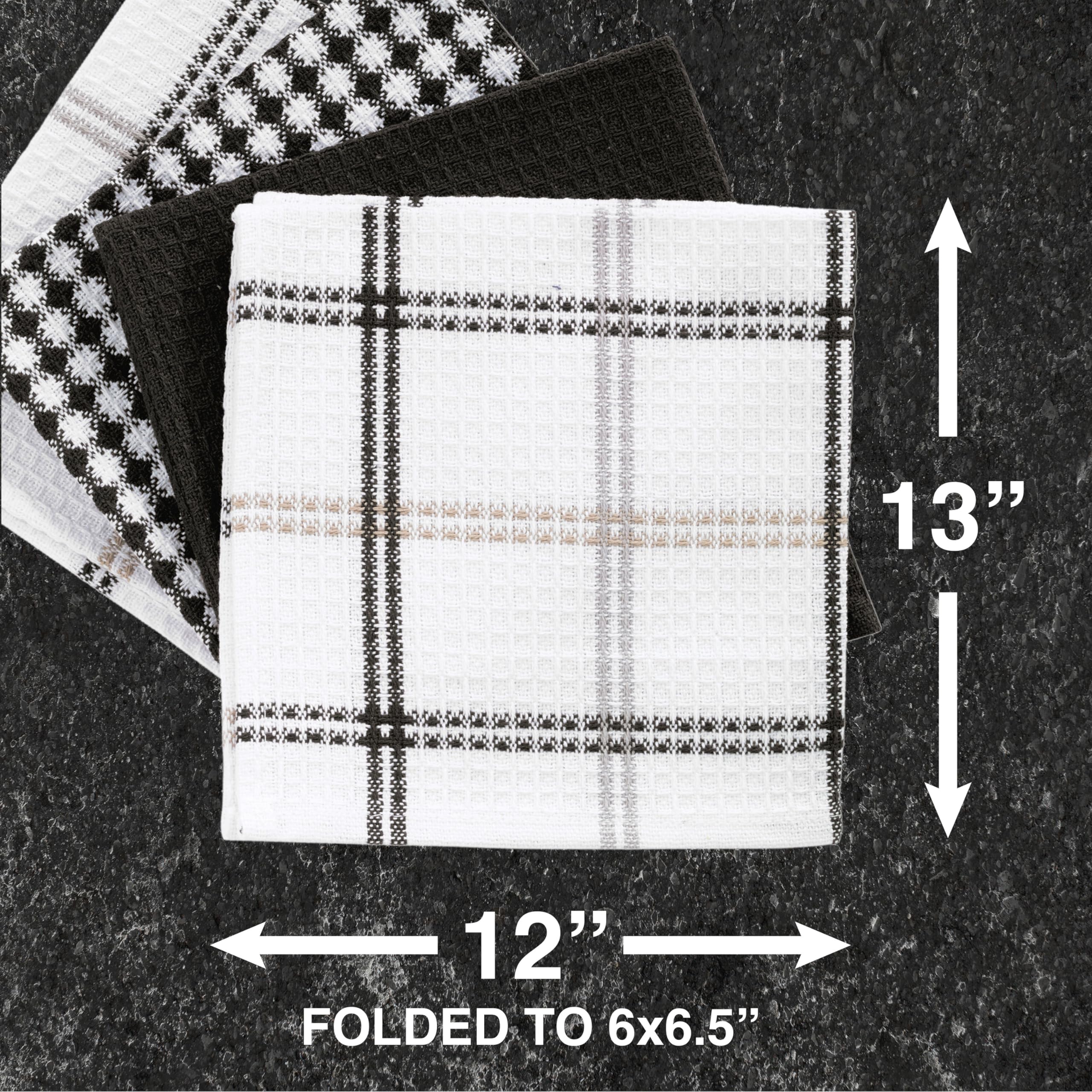 T-Fal Waffle Dish Cloths: Highly Absorbent, Super Soft Long Lasting - 100% Cotton, 12''X13'' Dish Towels For Cleaning & Drying D