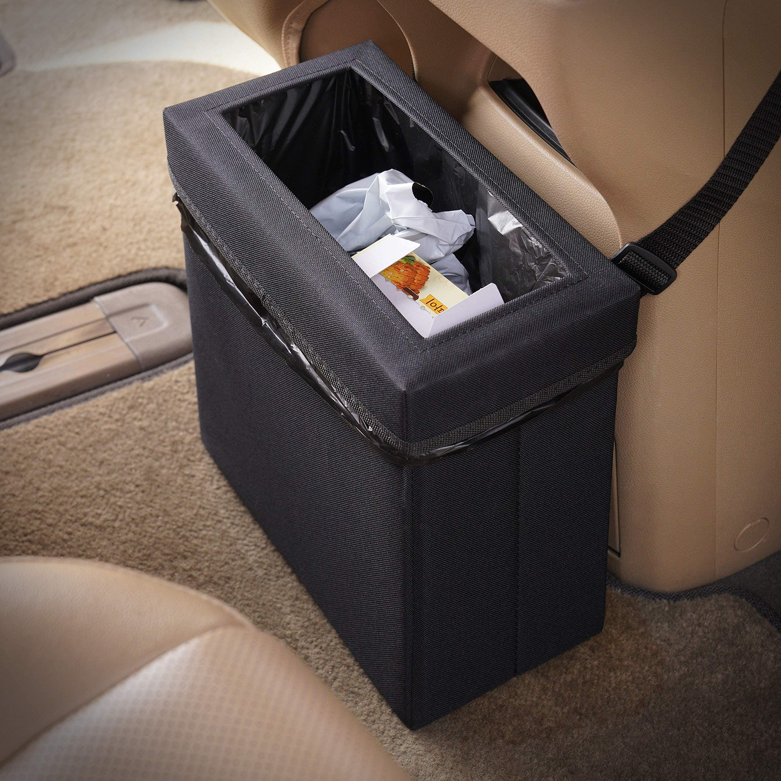 Kmmotors Aladdin Sturdy Car Trash Can, Garbage Can, Trash Bags Included (Medium)