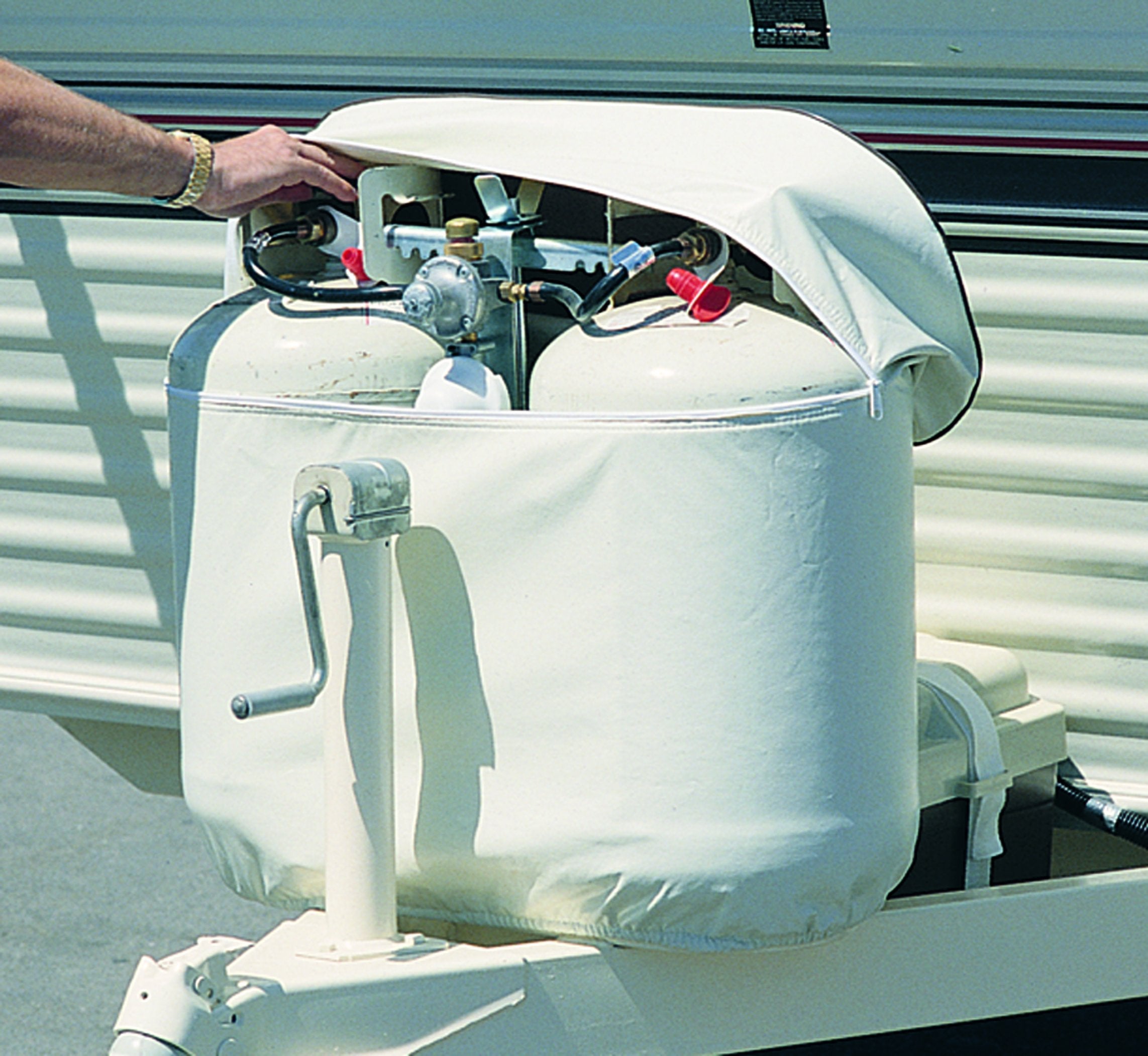 Adco 2112 White Rv Propane Tank Cover