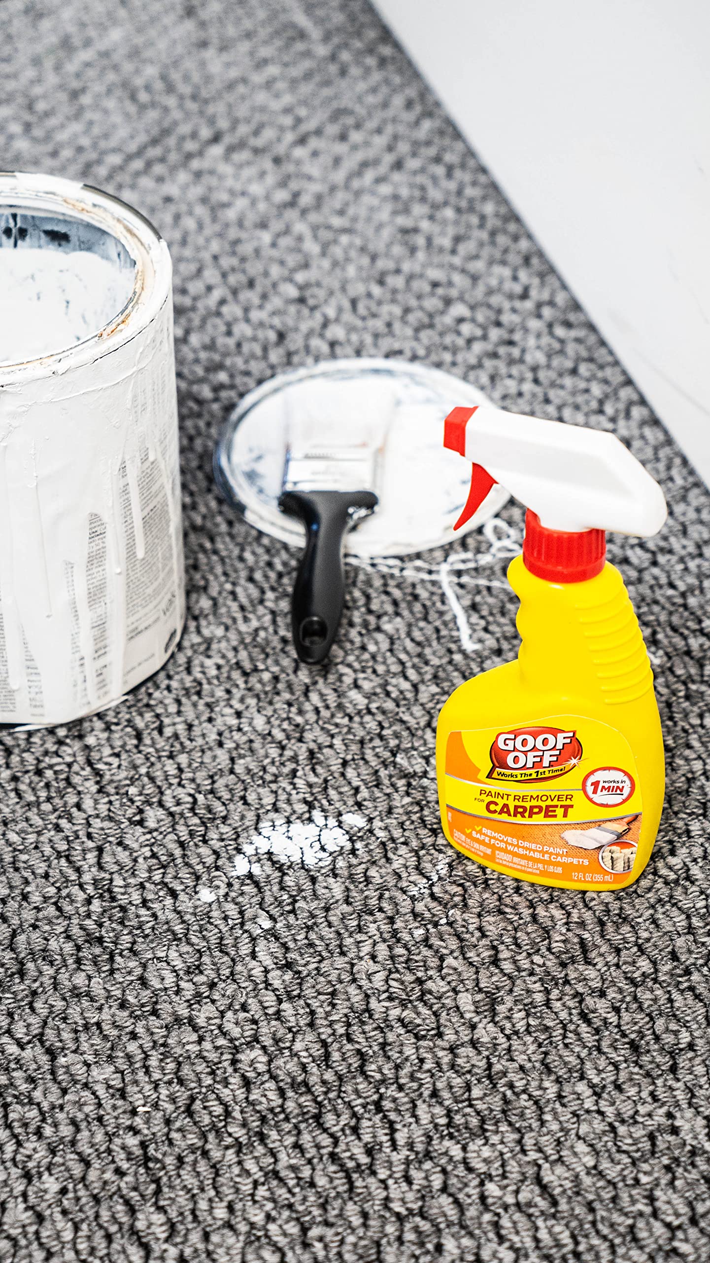 Goof Off FG910 Paint Remover Carpet Cleaner Solution -, 12 oz. Spray