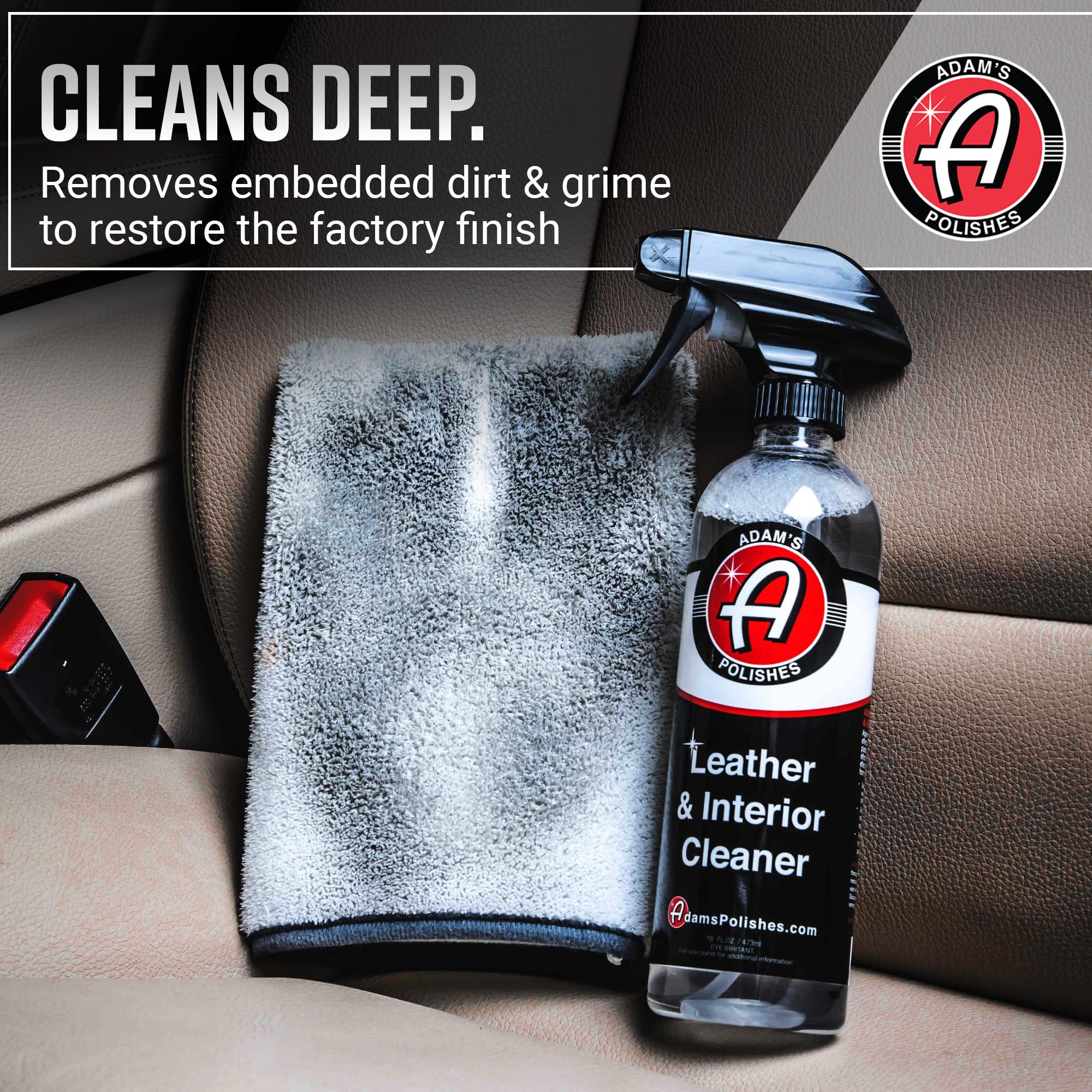 Adam'S Polishes Leather Care Kit - Leather Cleaner & Leather Conditioner Car Cleaning Supplies  Uv Protection For Interior Acces
