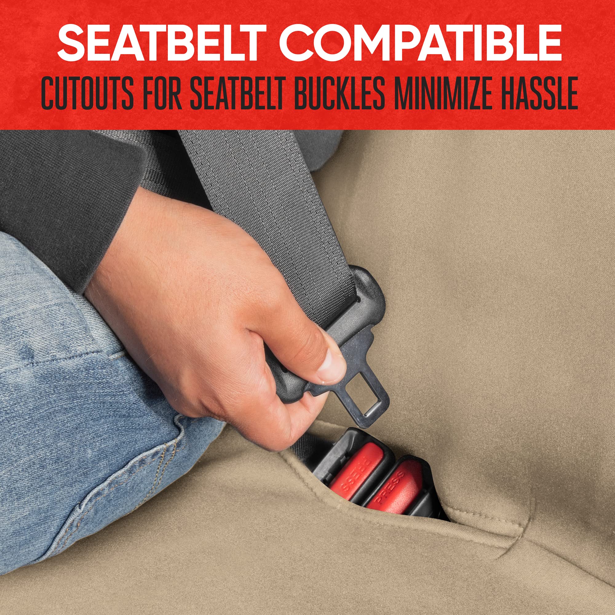 Motor Trend Aquashield Rear Bench Car Seat Cover, Waterproof Neoprene Back Seat Cover For Cars Trucks Van Suv, Ideal Car Seat Pr