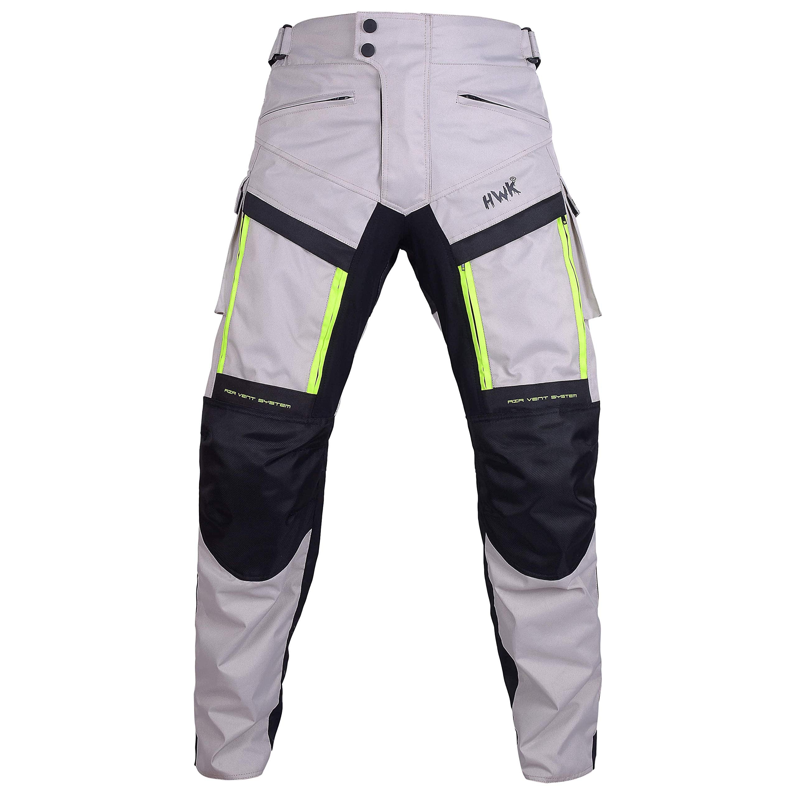 Hwk Motorcycle Pants Cargo Pants Work Pants For Men Dirt Bike Adventure Dualsport Racing Riding Rain Waterproof Pant Hi-Vis 4-Se