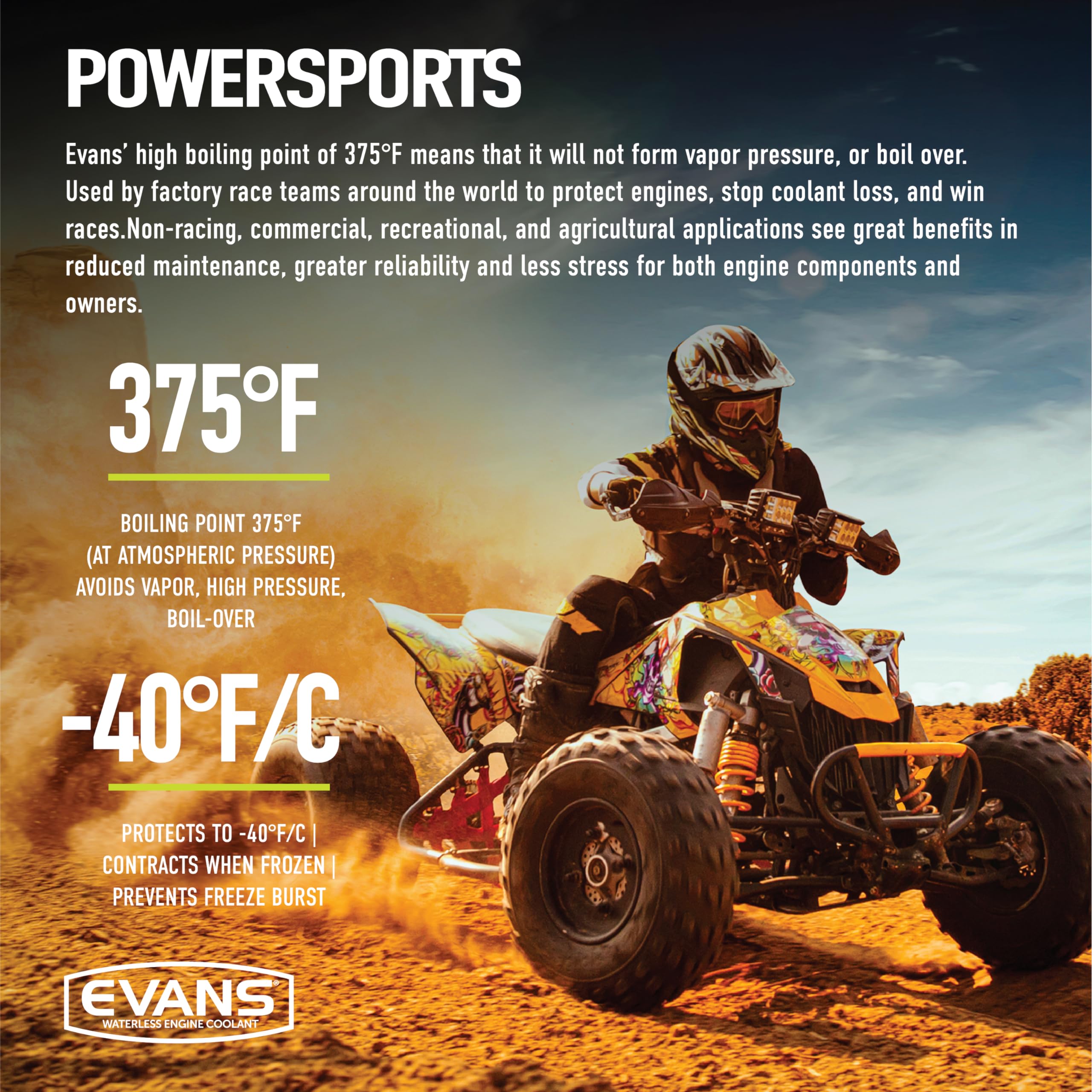 Evans Coolant Ec72064 Powersport Waterless Engine Coolant, 64 Fl. Oz., 3 Pack