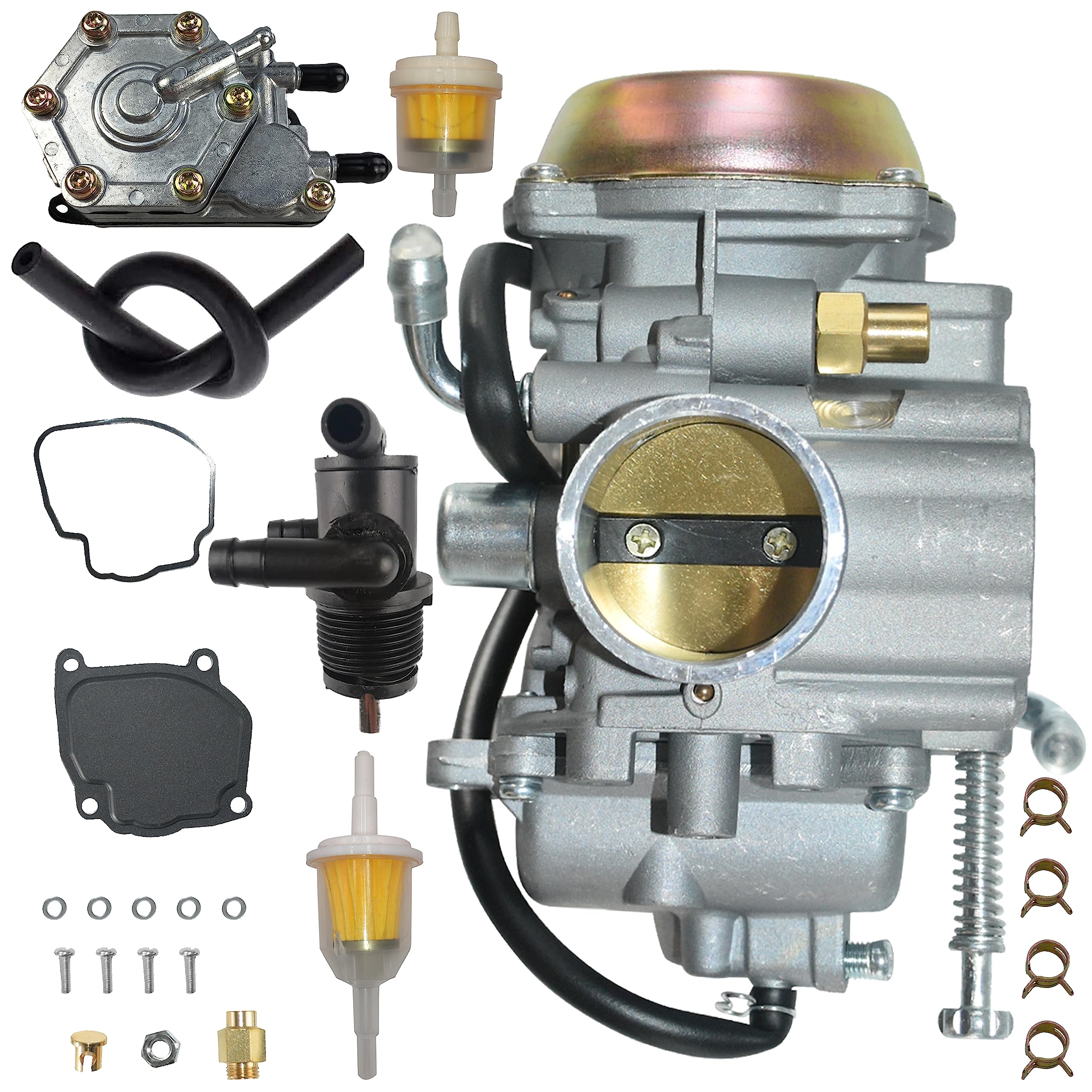 Lanigram Carburetor Fit For Polaris Ranger 400 425 500 For Trail Boss 325 330 For Magnum 325 330 425 500 For Sportsman 300 335 500 600 700 With Fuel Shut Off Valve Petcock And Fuel Pump
