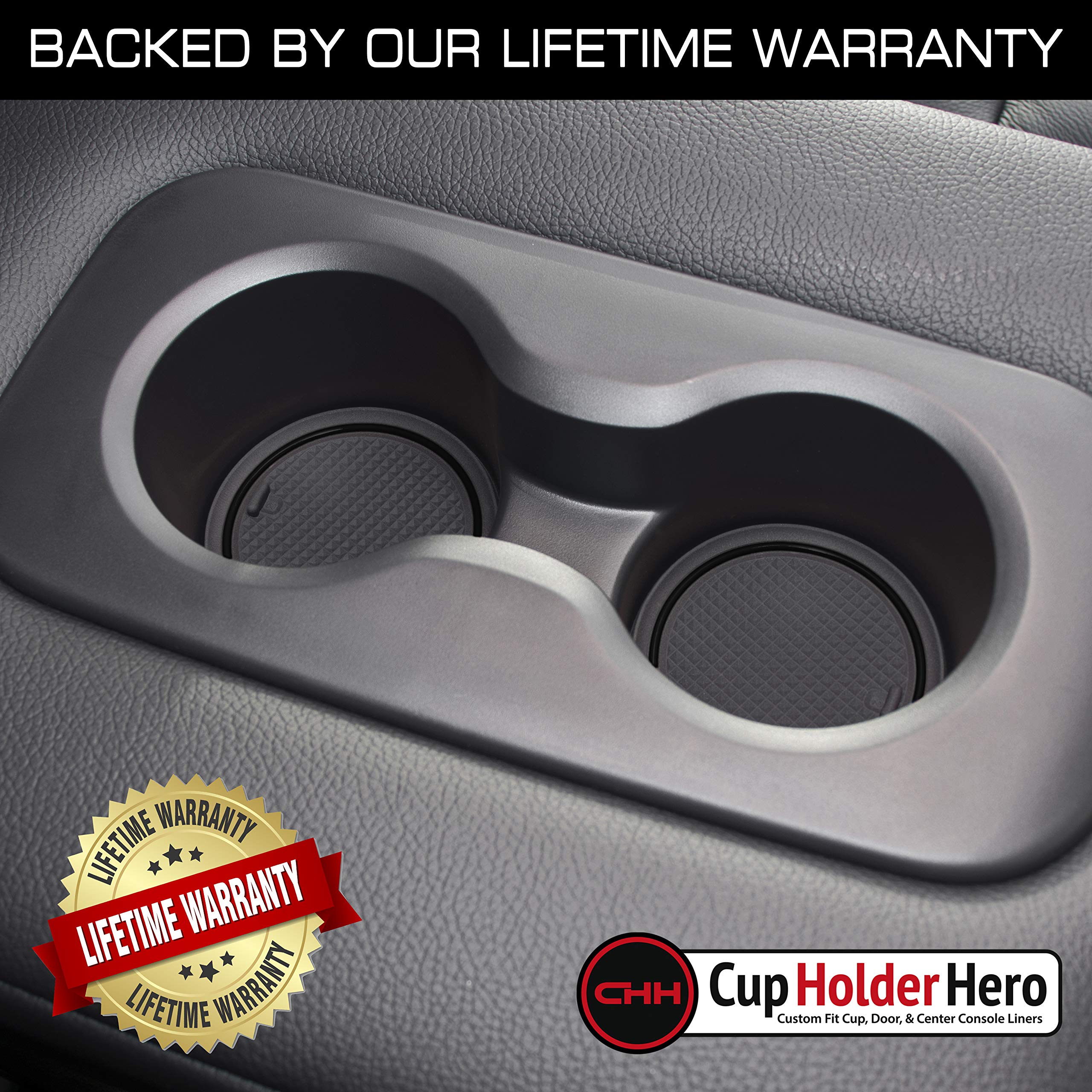 Cupholderhero Fits Honda Passport 2017-2024 Accessories - Premium Custom Non-Slip Anti-Dust Cup Holder Inserts, Center Console L