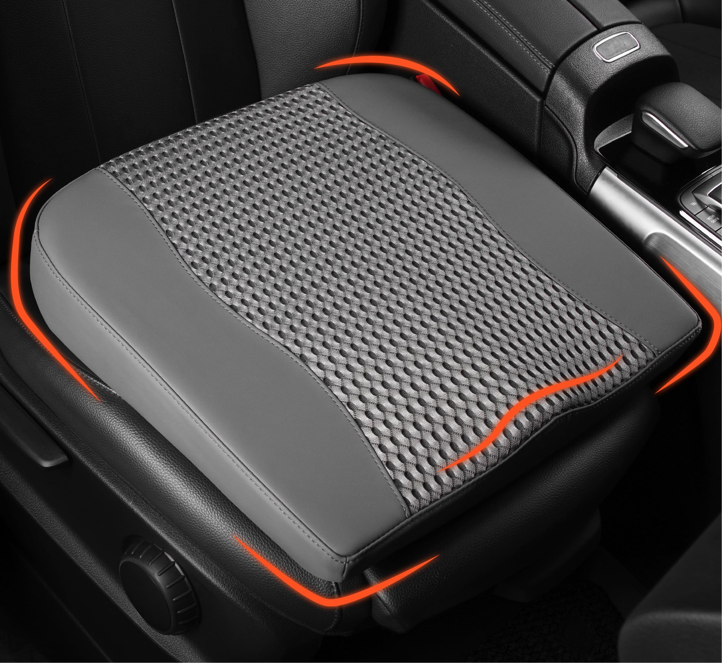 Car Seat Cushion, Comfort Memory Foam Car Cushions For Driving - Sciatica & Lower Back Pain Relief, Driver Seat Pillow For Auto,