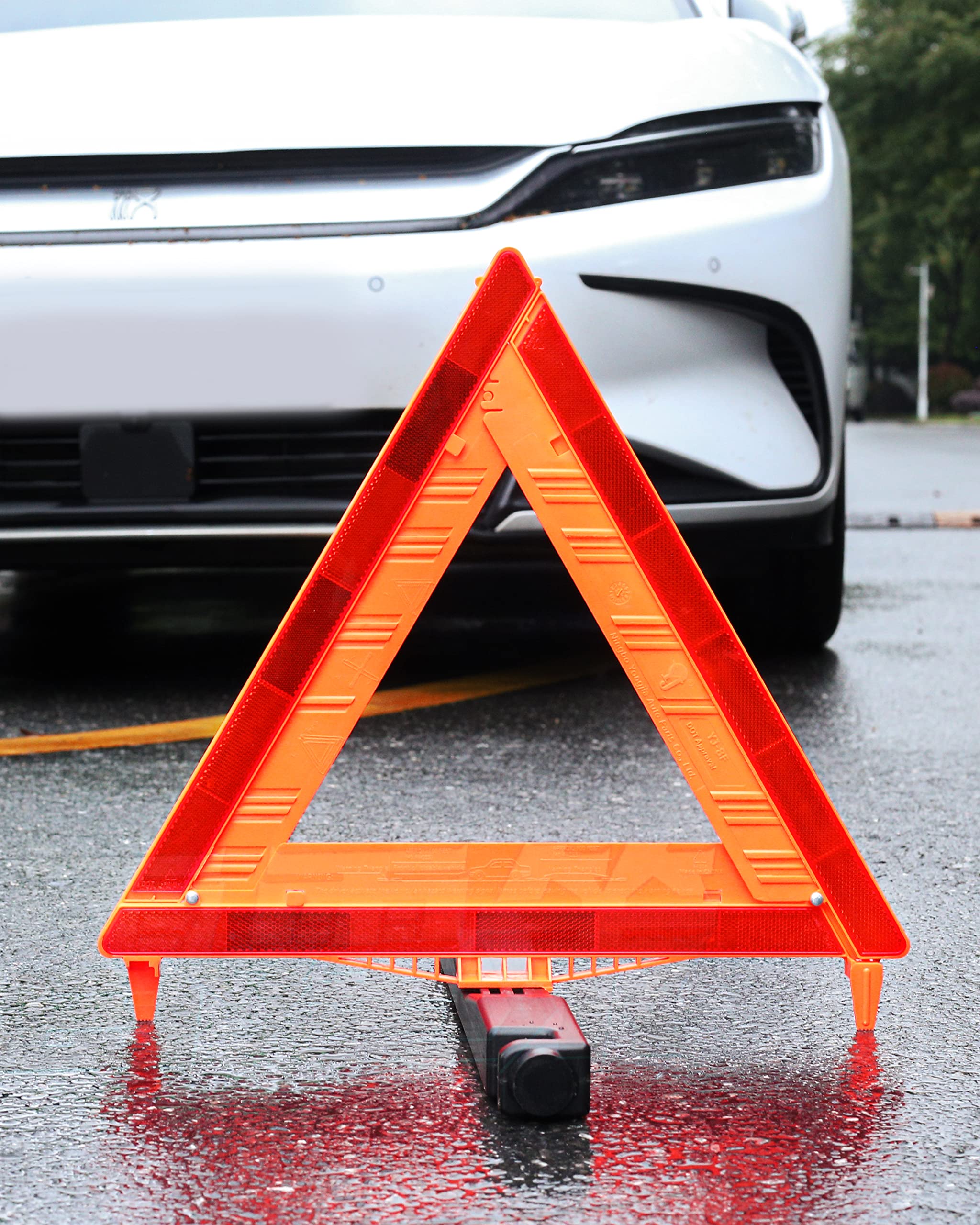 Safemate 3 Pack Warning Triangle Dot Approved, Foldable Emergency Safety Reflective Triangles For Roadside Vehicles Breakdown Wi