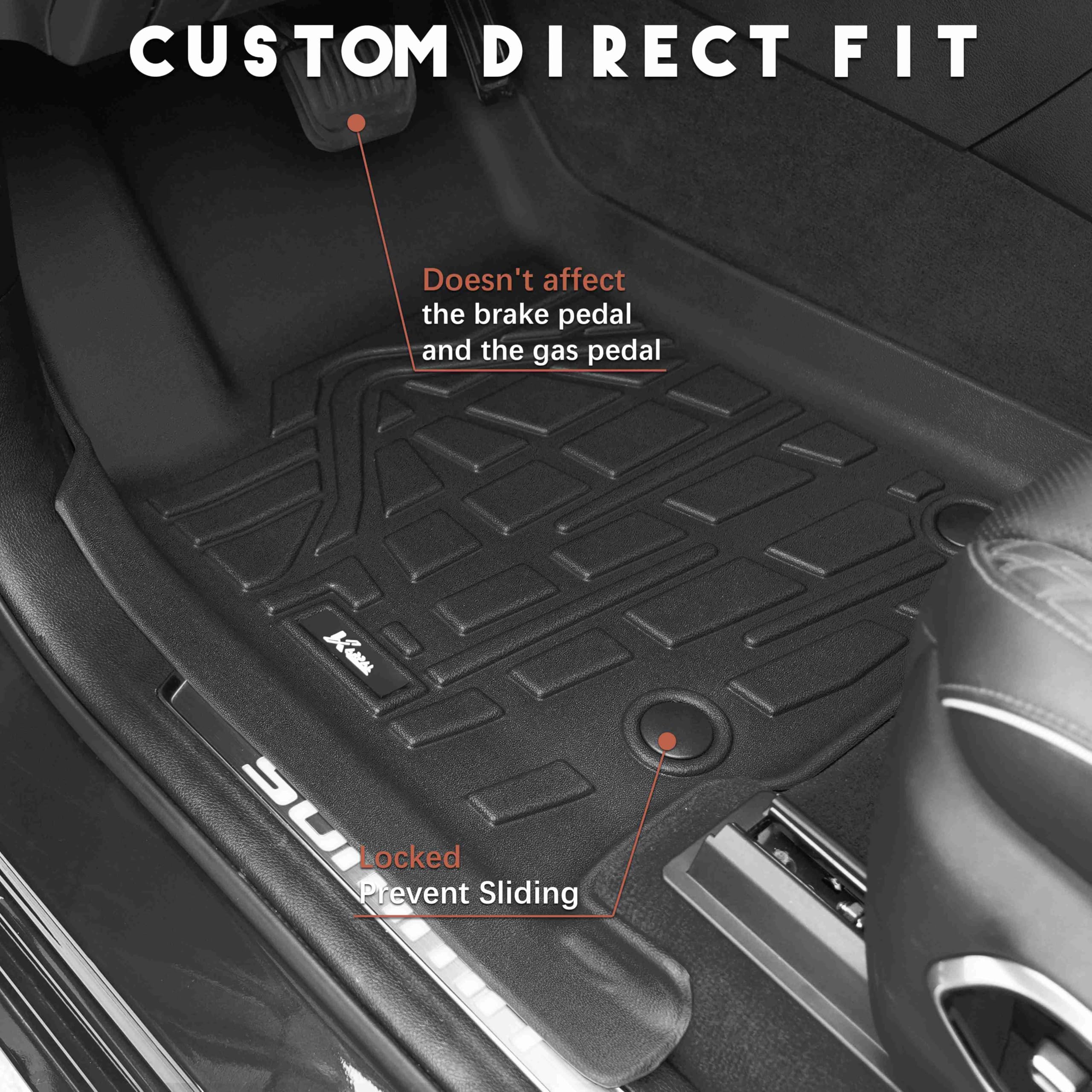 Floor Mats & Cargo Liner Fit for 2022-2024 2025 Jeep Grand Cherokee (Include 4xe NOT for WK or L) 5-Seat Only, TPE All Weather R