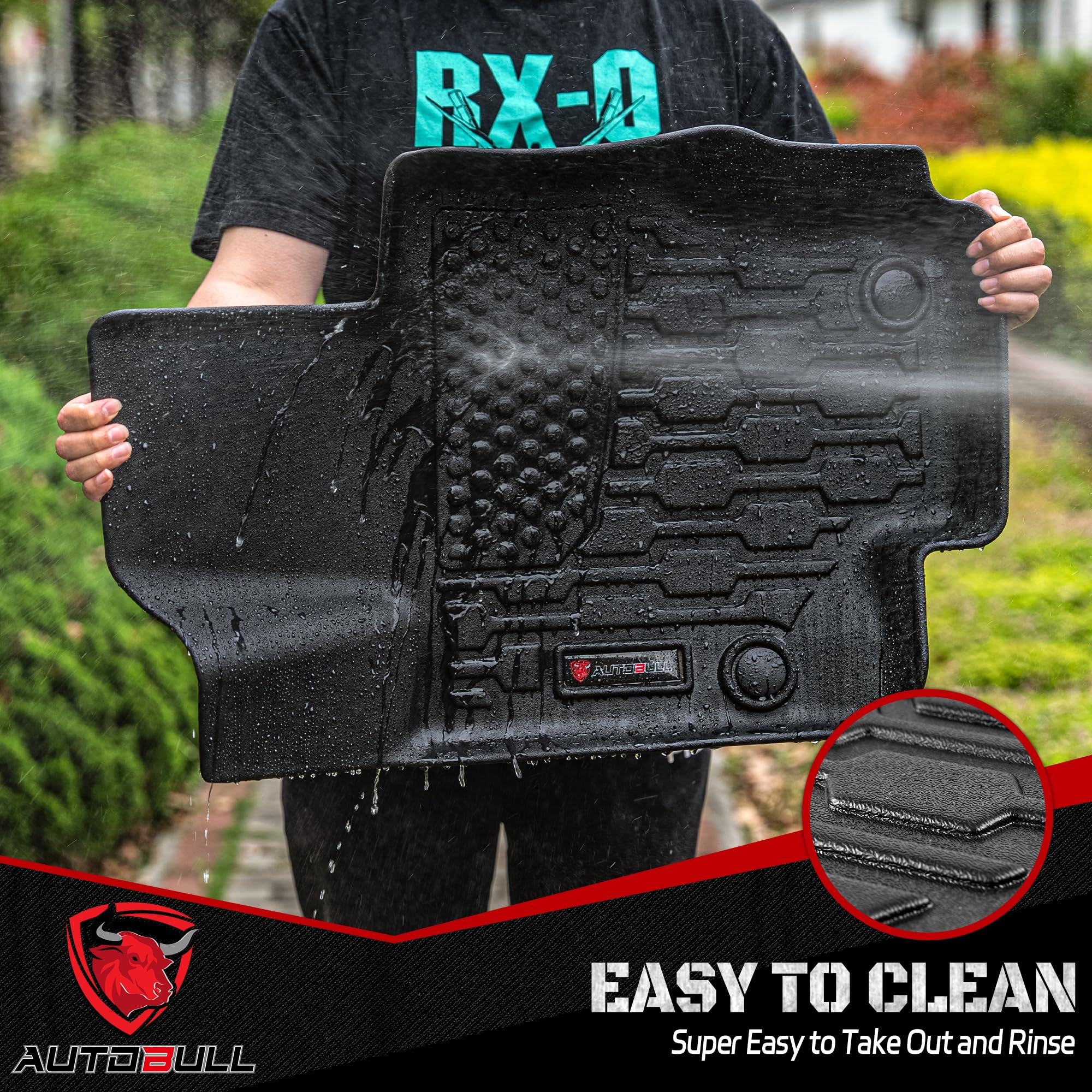 Autobull Floor Mats & Cargo Liner Compatible With 2019-2023 Jeep Cherokee (Not For Grand Cherokee) Cargo Mat, Full Set All Weath