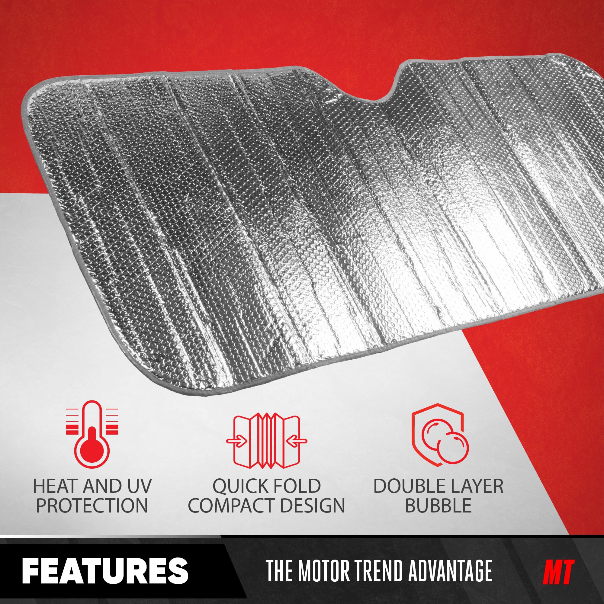 Bdk Car Windshield Sun Shade - Jumbo Size Windshield Sun Shade Accordion Fold Style For Windshield - Heatshield Sunshade For Sed