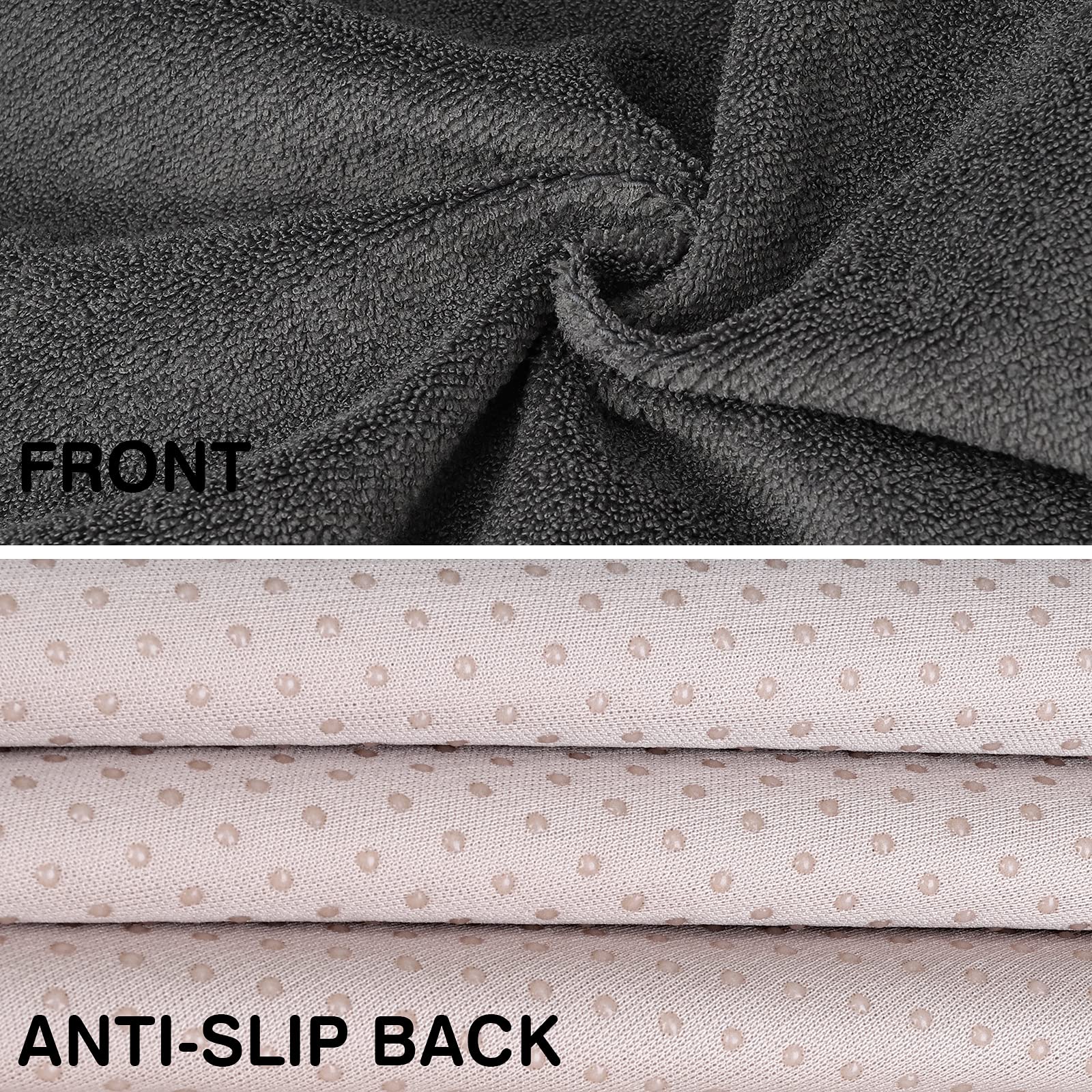 Leader Accessories Grey Waterproof Towel Auto Car Seat Cover Protector Machine Washable - Fit Yoga Running Crossfit Athletes Bea