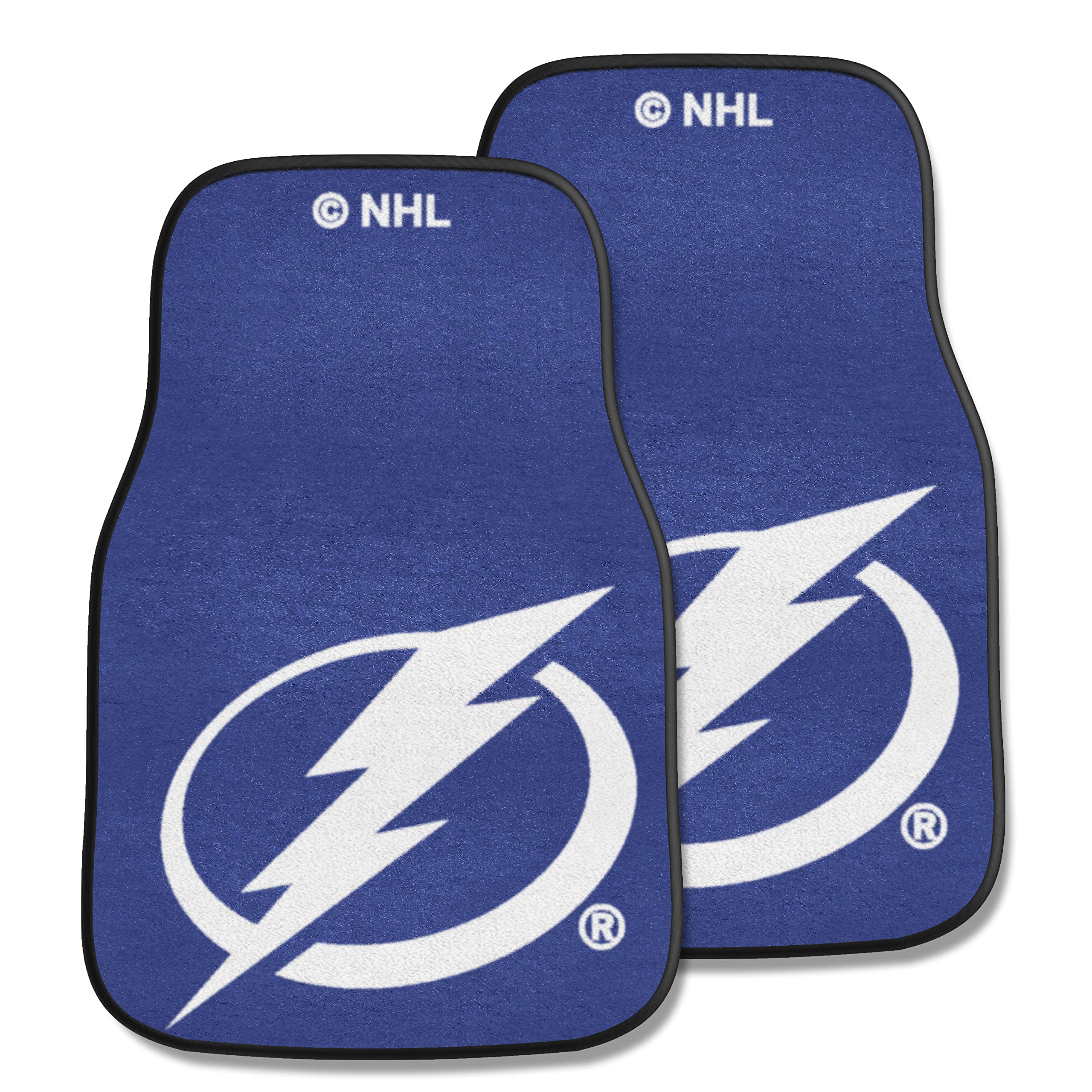 Fanmats - 10551 Nhl Tampa Bay Lightning Nylon Face Carpet Car Mat 18''X27''