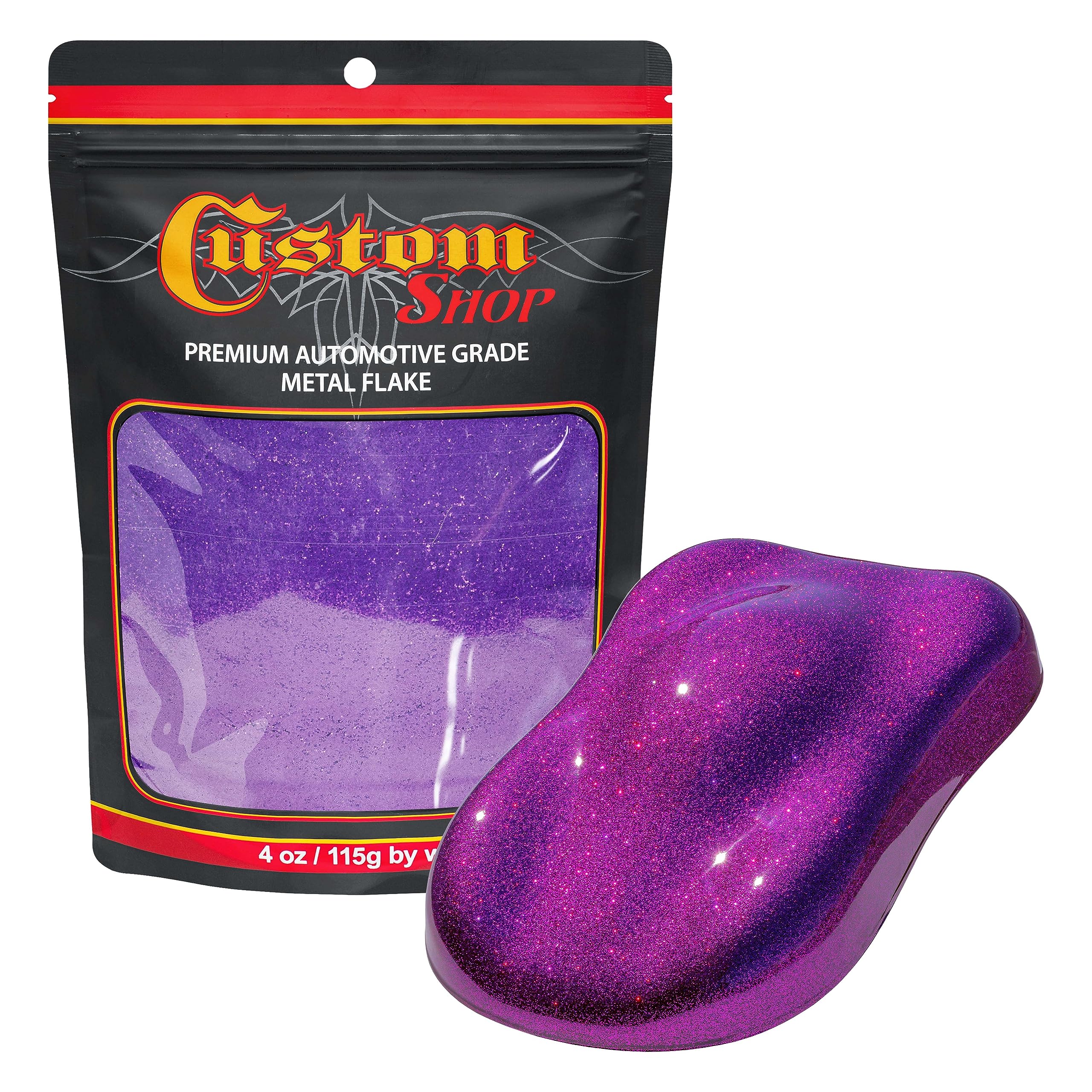 Custom Shop - Deep Purple - 4-Ounces of Standard Metal Flake .015'' 375 Micron Size - Premium Automotive Grade Flake, UV, Fade, 