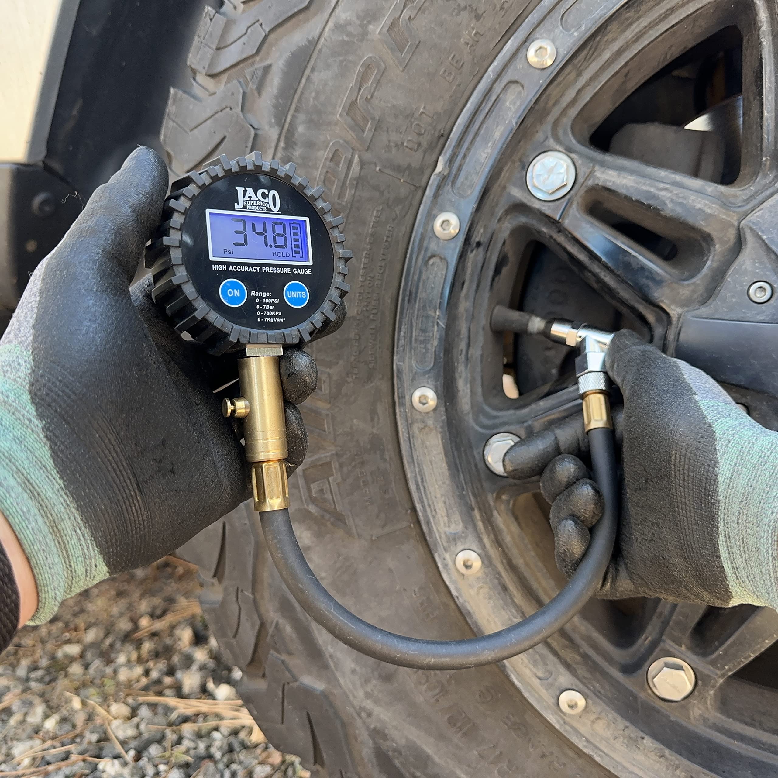 Jaco Elitepro Digital Tire Pressure Gauge - Professional Accuracy - 100 Psi