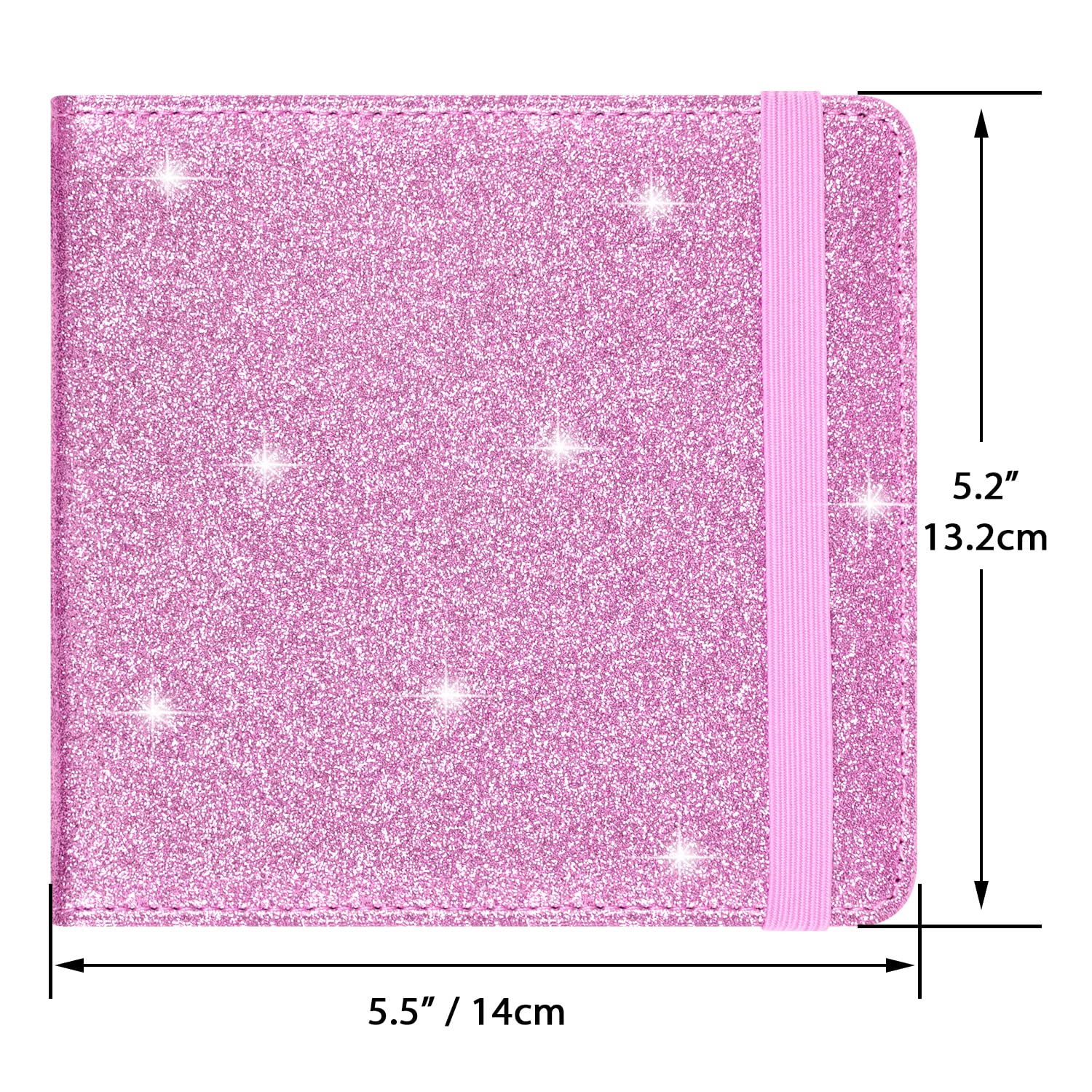 Wisdompro Car Registration And Insurance Holder Glitter Pu Leather Glove Box Organizer Wallet For Document, Id, Driver 'S Licens