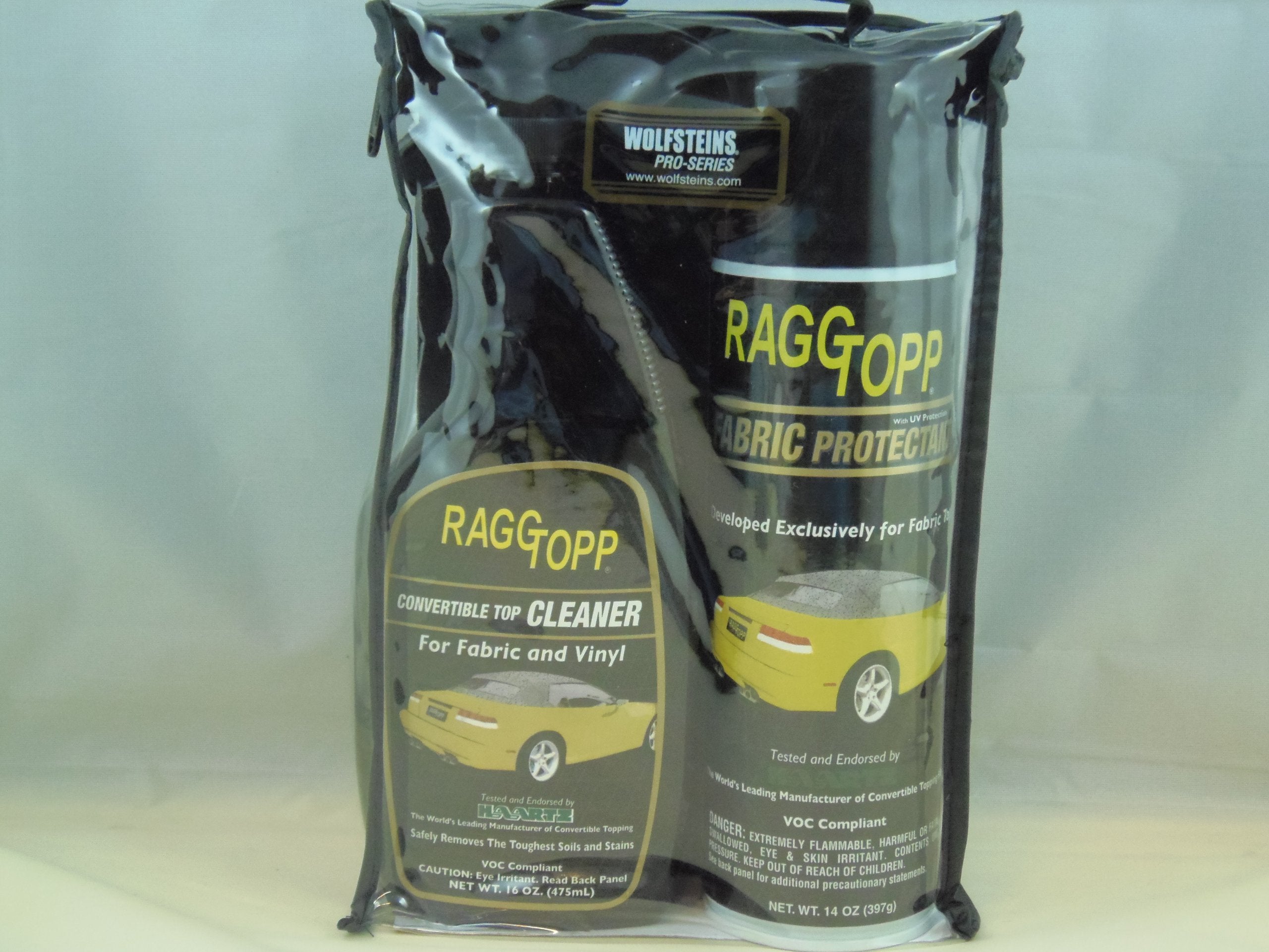 Raggtopp Fabric Convertible Top Protectant Kit With Horse Hair Brush