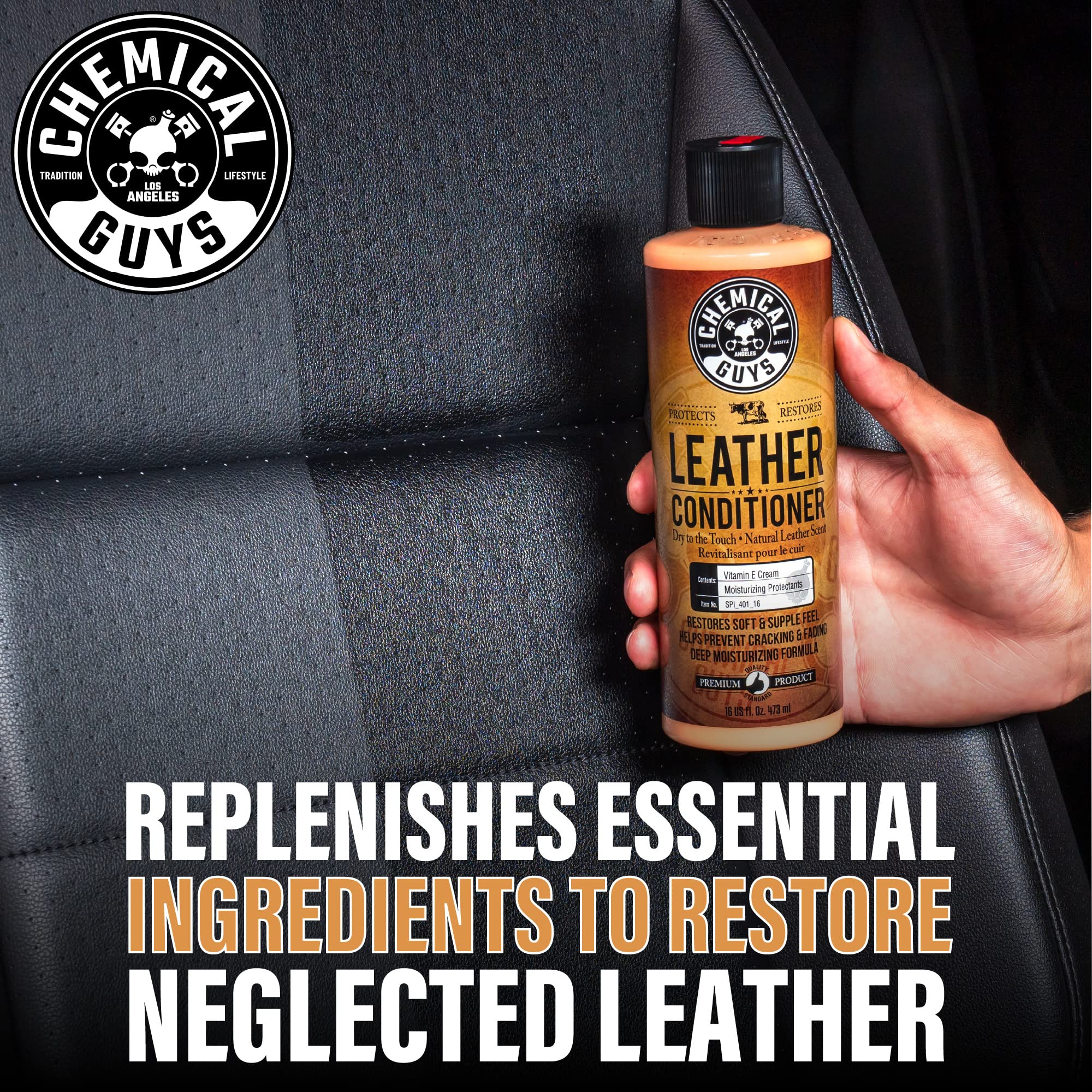 Chemical Guys Hol_113 Leather Lovers Kit For Leather Car Interiors, Furniture, Apparel, Shoes, Sneakers, Boots (Works On Natural