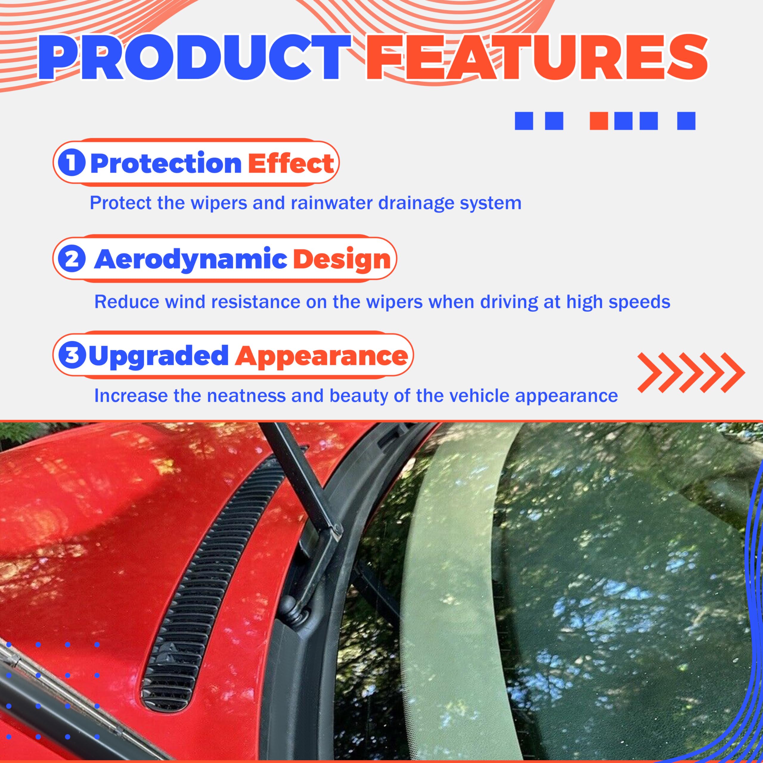 Hecasa Windshield Wiper Cowl Cover Panel Compatible With 1997-2006 Bmw E46 323Ci 323I 325Ci 325I 325Xi 328I 330Ci 330I 330Xi M3 Replacement For 51718208483