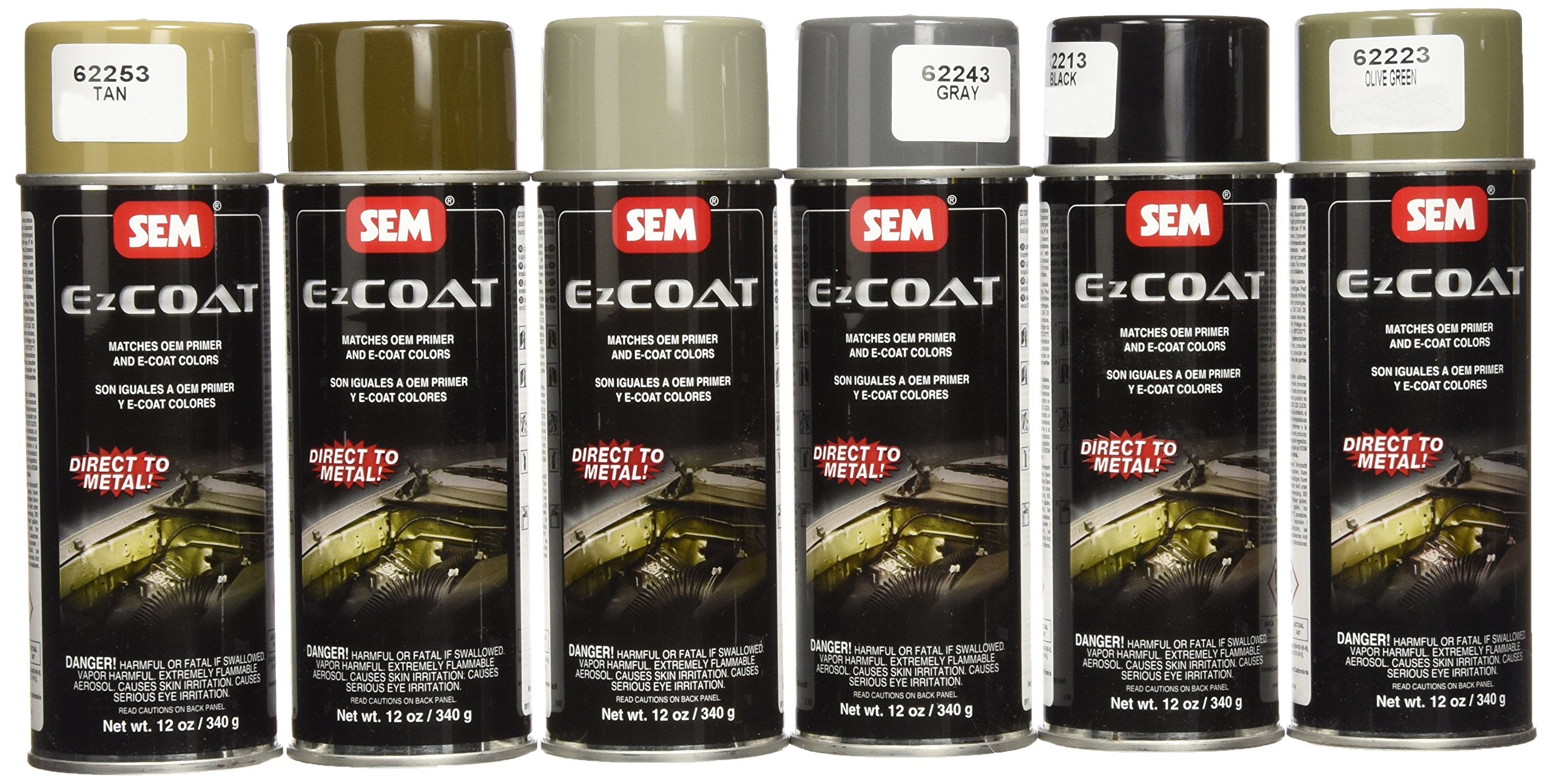SEM Ez Coat Aerosol - 12oz Olive Green Spray Paint, Model 62209, 72 Ounce (Pack of 1)