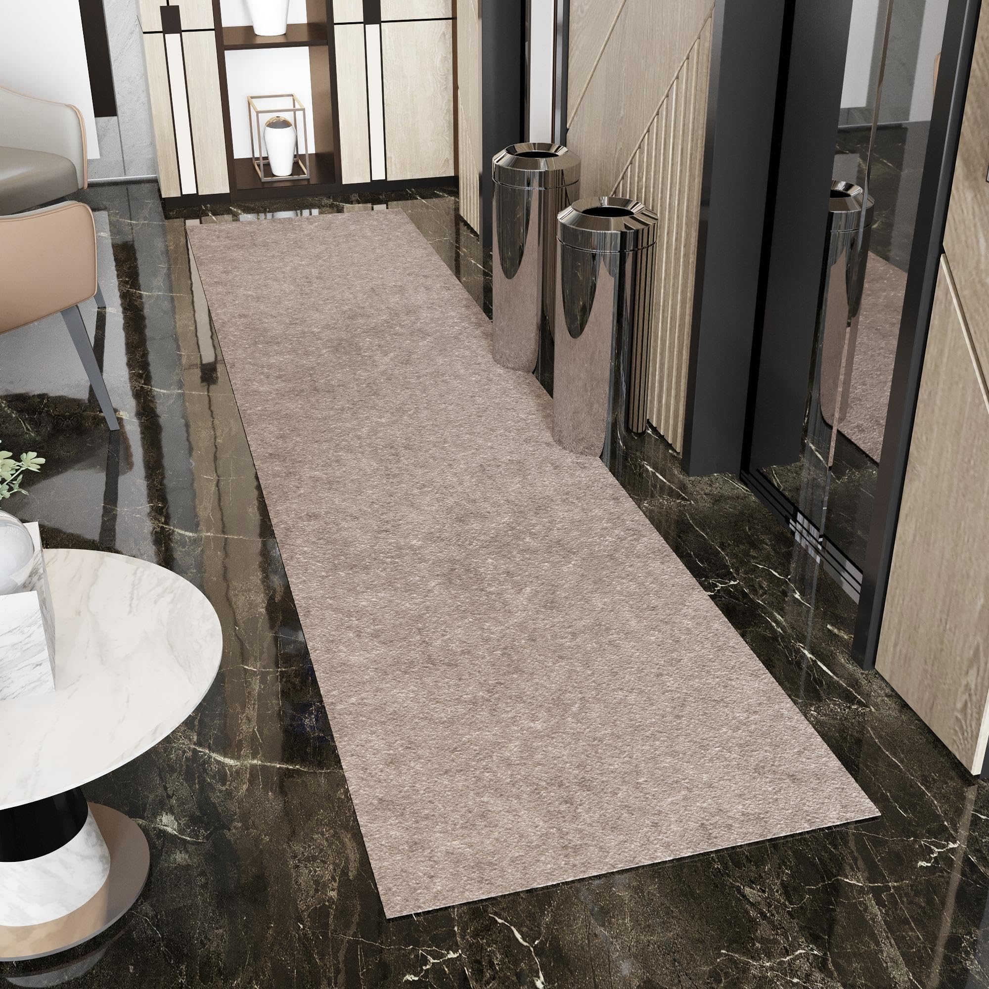 Ottomanson Solid Design Non-Slip Rubberback 3X22 Indoor/Outdoor Runner Rug For Hallway, Kitchen, Living Room, Garage, Patio, 3' 