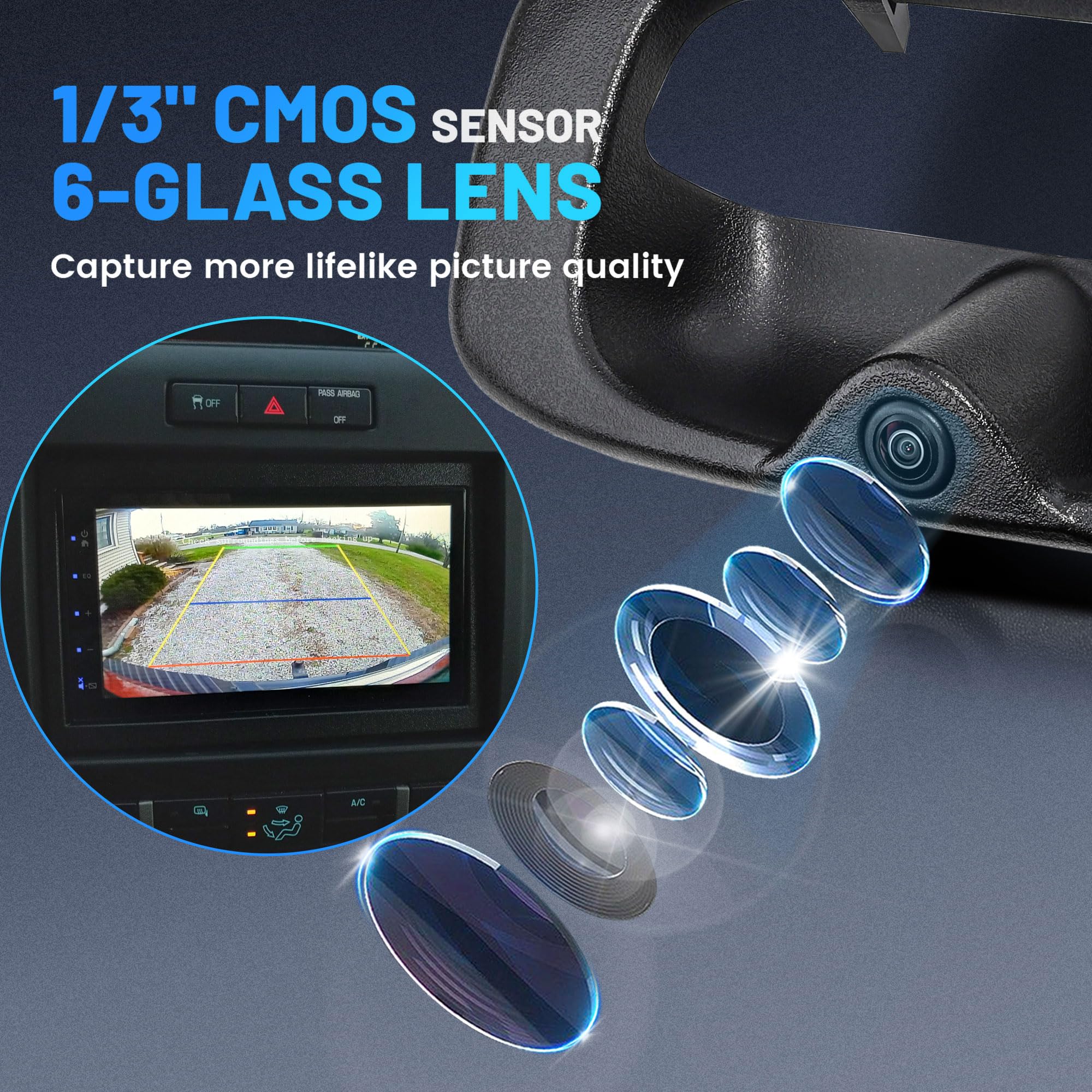 Eway Tailgate Handle Backup Camera For 1999-2007 Chevy Silverado Gmc Sierra 1500 2500 3500 Hd Classic Tailgate Reversing Rear Vi