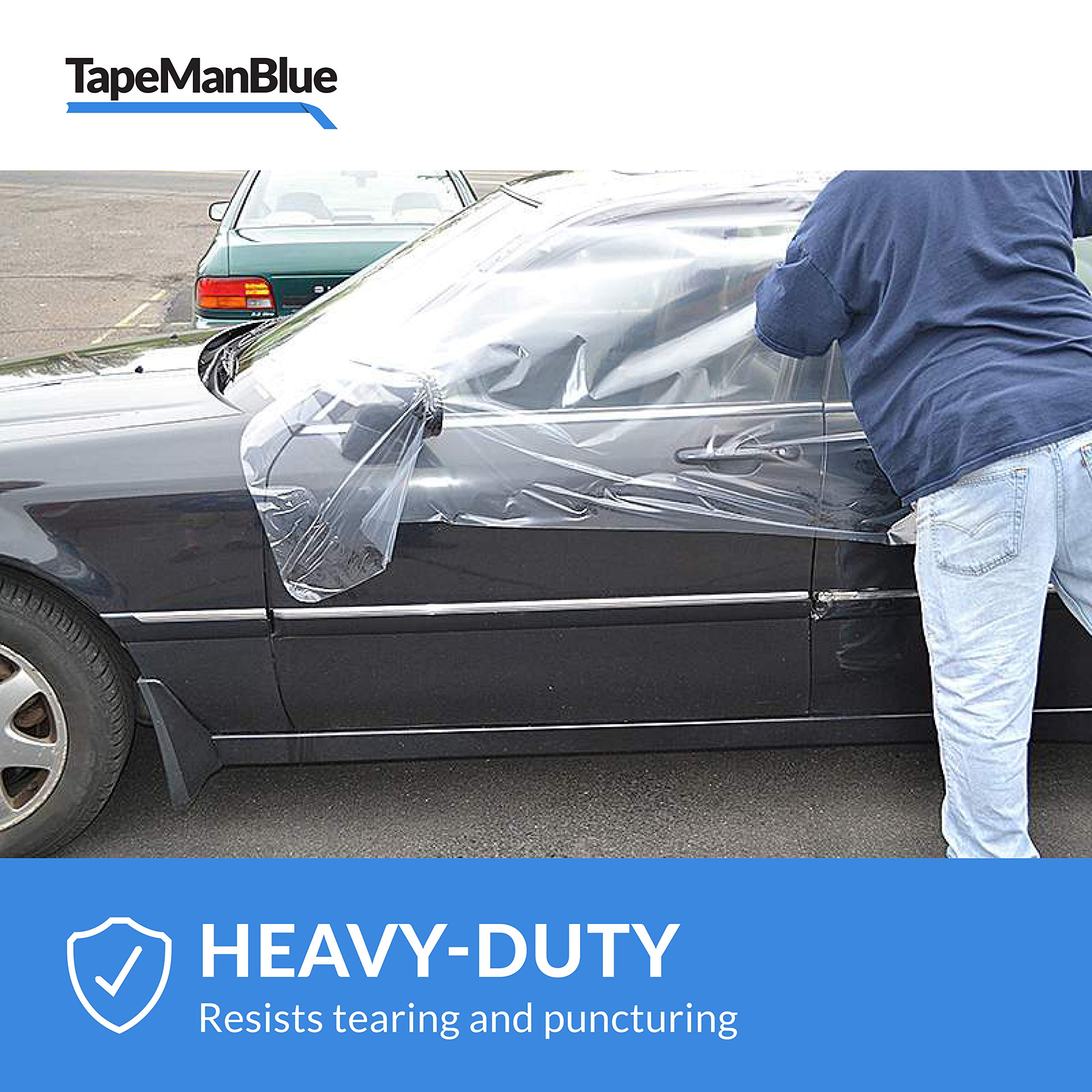 Tapemanblue Crash Wrap, 36 Inch X 200 Feet, Clear Collision Wrap For Cars