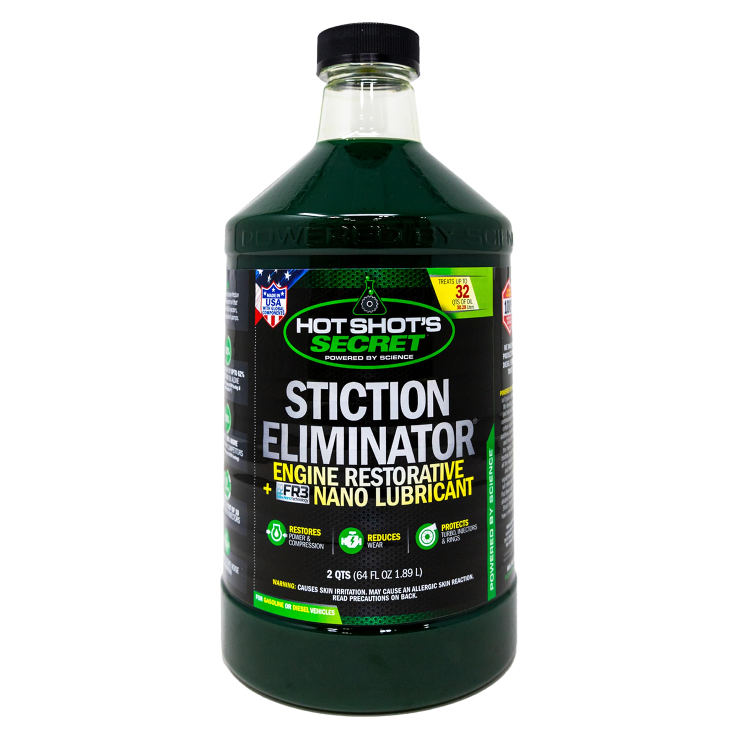 Hot Shot'S Secret Hss64Z Original Stiction Eliminator 64 Fluid Ounce Bottle, Green