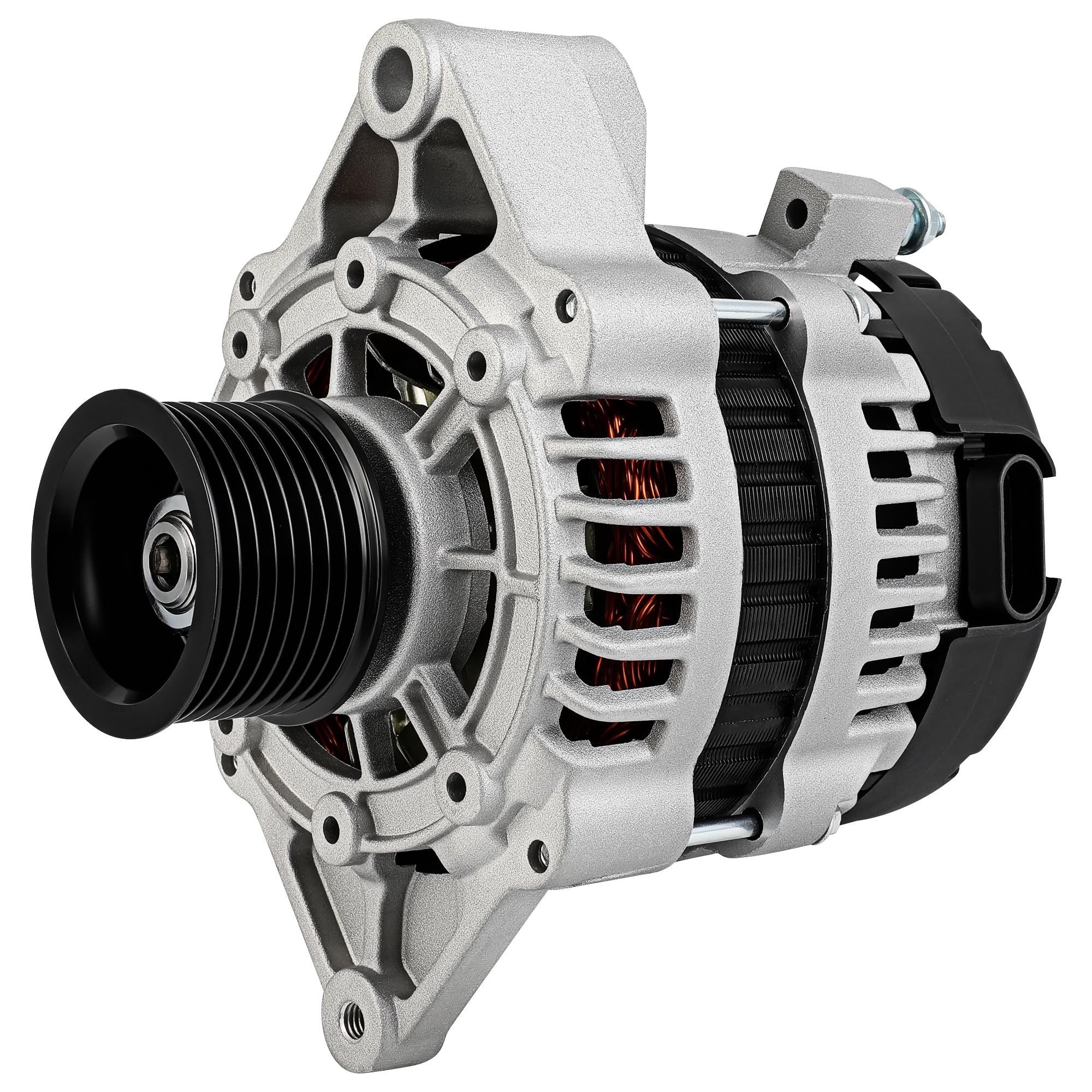 SCITOO Alternator Fits for Case 430, 440, 450, 4CT, 440CT, 450CT & for New Holland Industrial C185, C190, L180, L190 12V 95Amp C